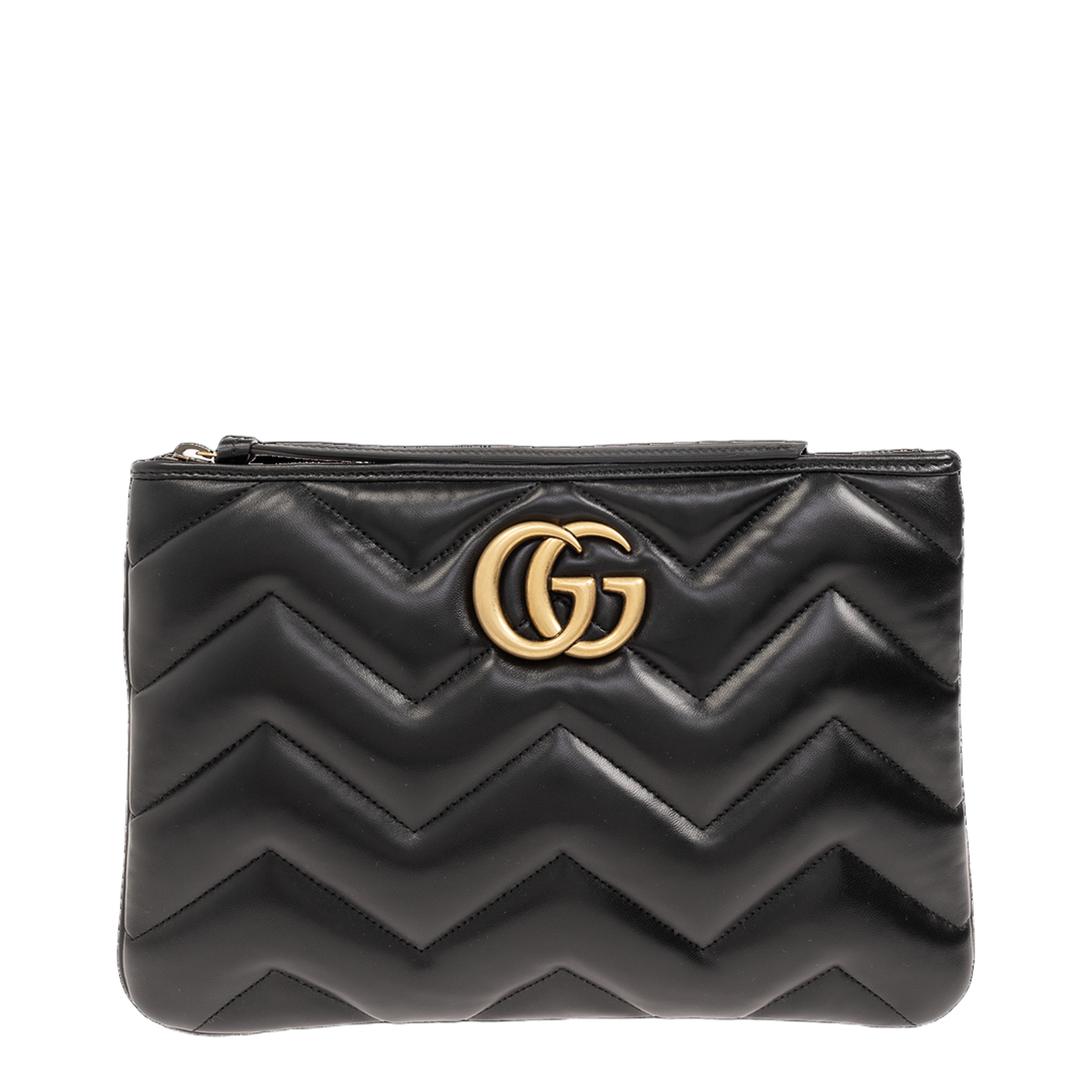 GG Marmont Leather Shoulder Bag - Black - Image 5