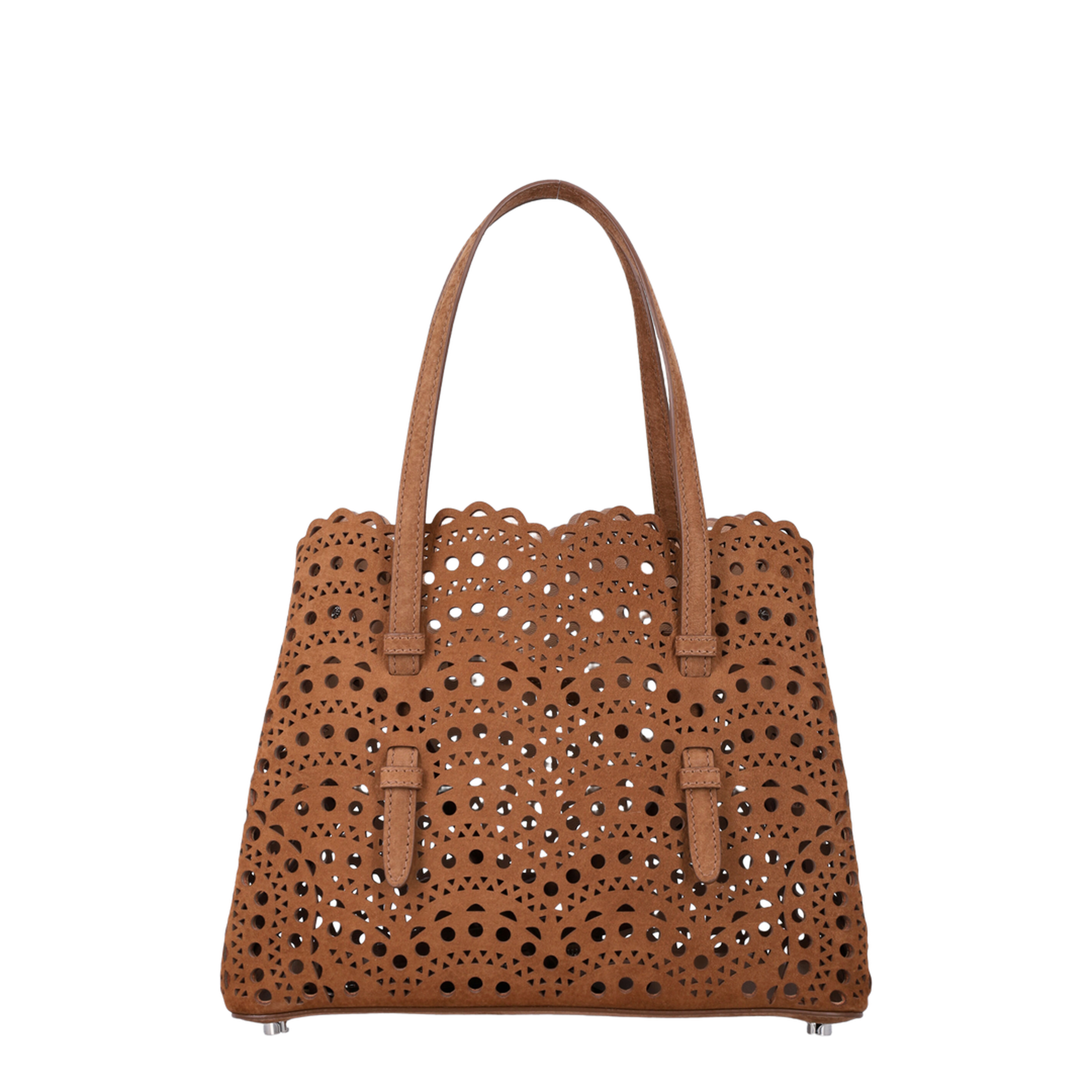 Mina 25 Medium Nubuck Tote Bag - Terracotta Brown - Image 3