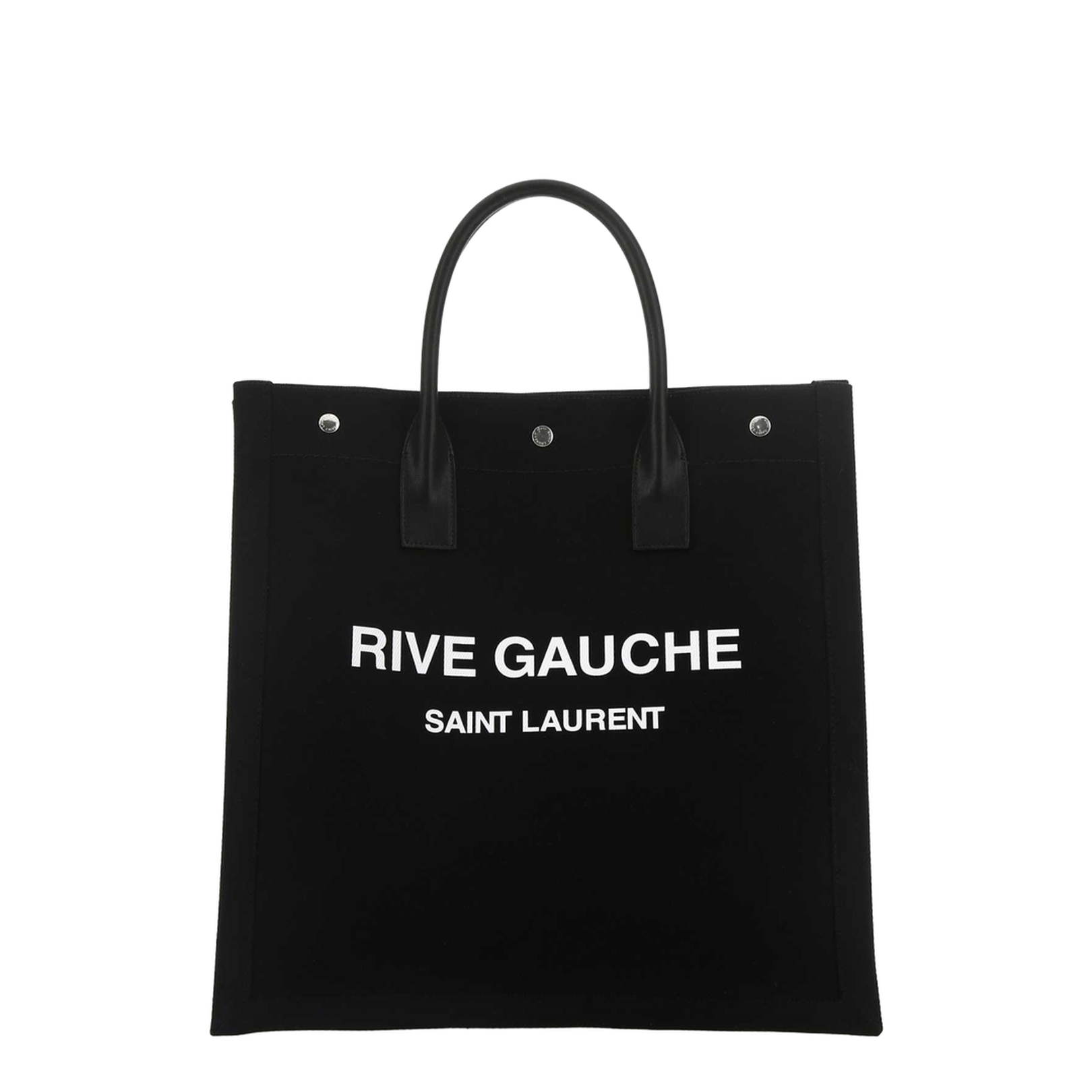 Black Canvas Rive Gauche Shopping Bag - Image 3