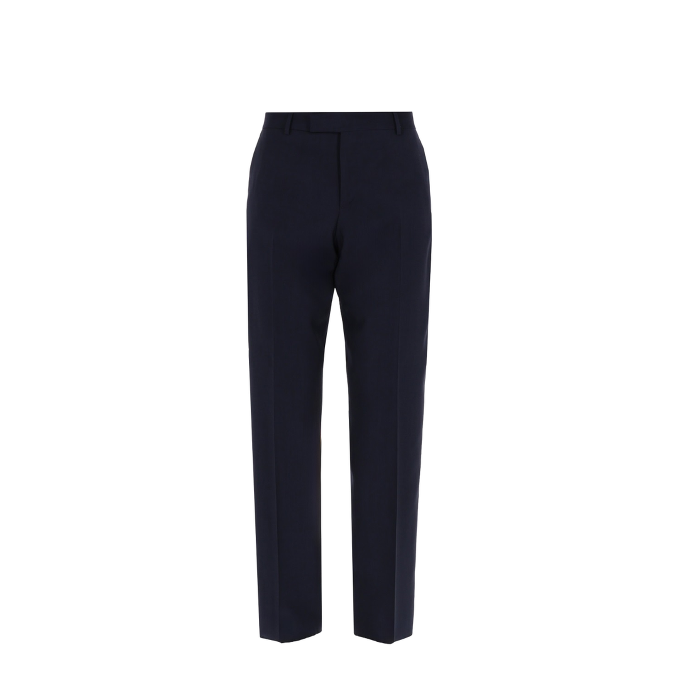 Dark Blue Wool Canvas Trousers - Image 1