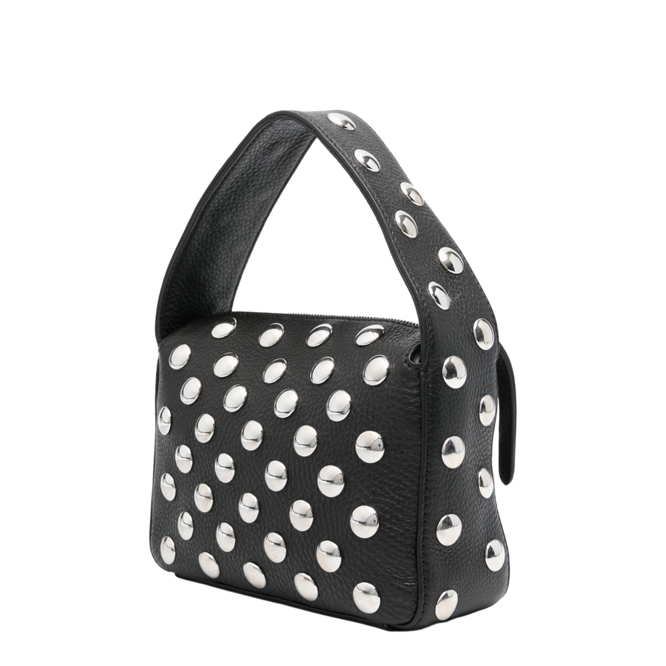 Small Calf Leather Tote - Black - Image 4