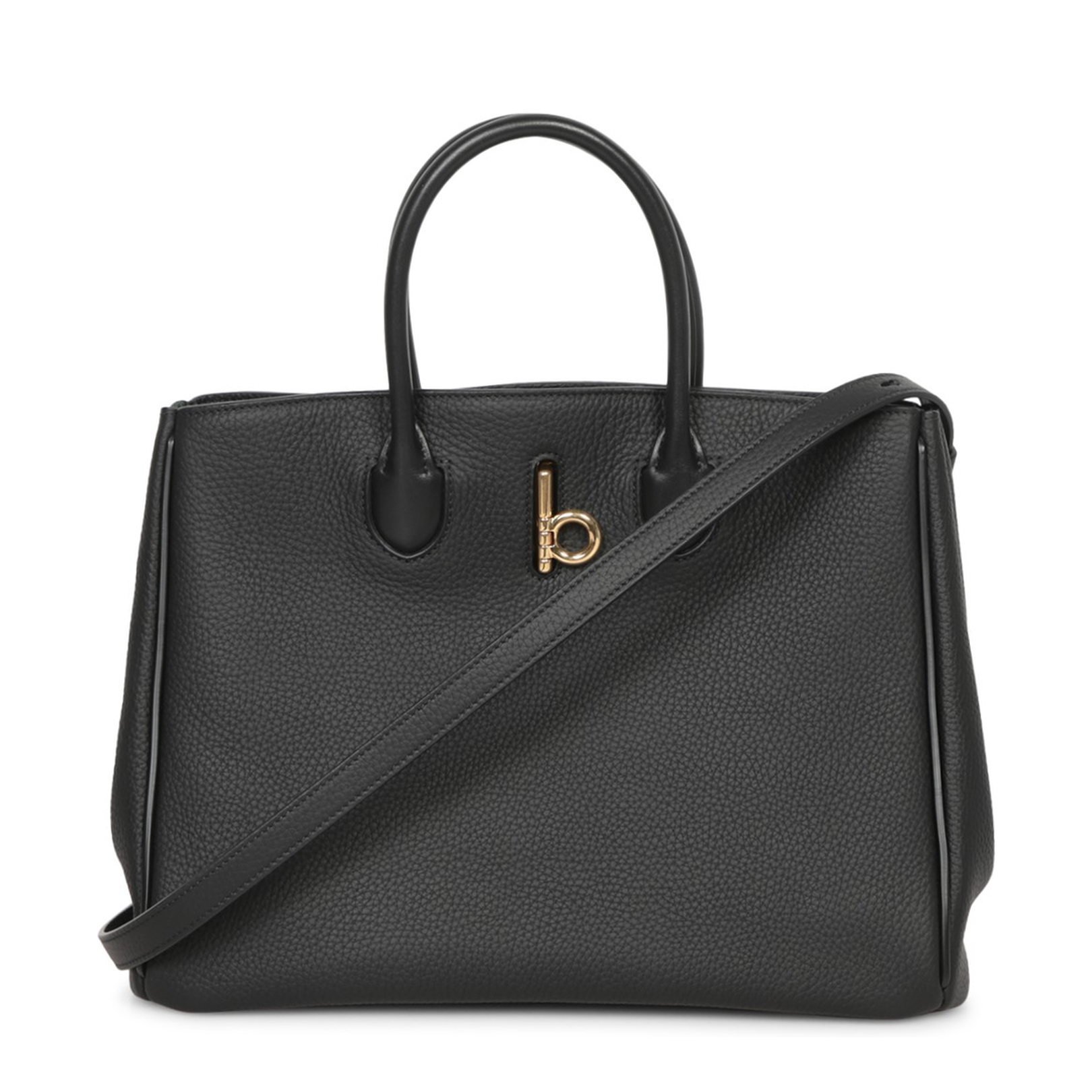 Rocking Horse Small Calfskin Tote - Black - Image 1