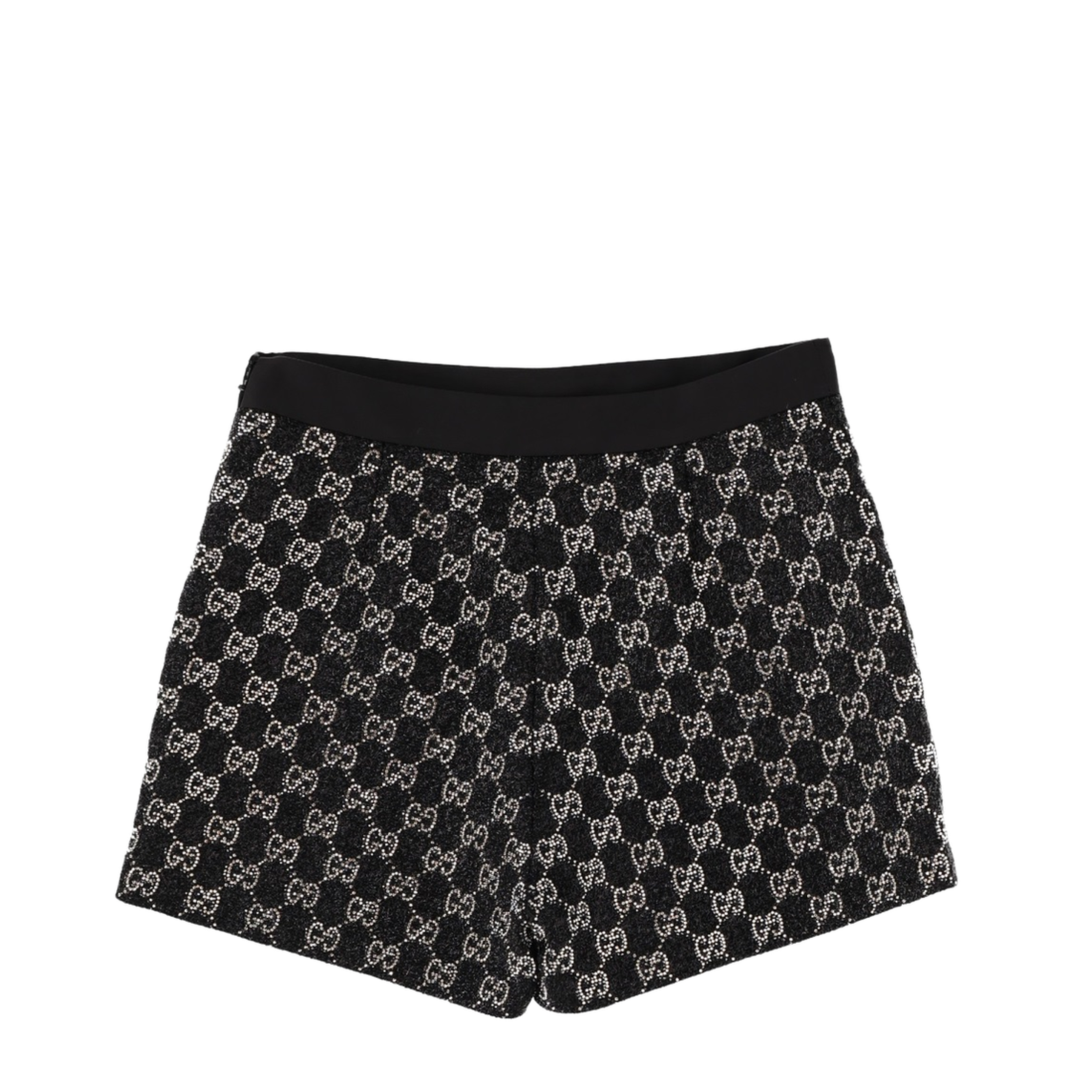 Embroidered Wool Tweed Lamé Shorts - Image 3