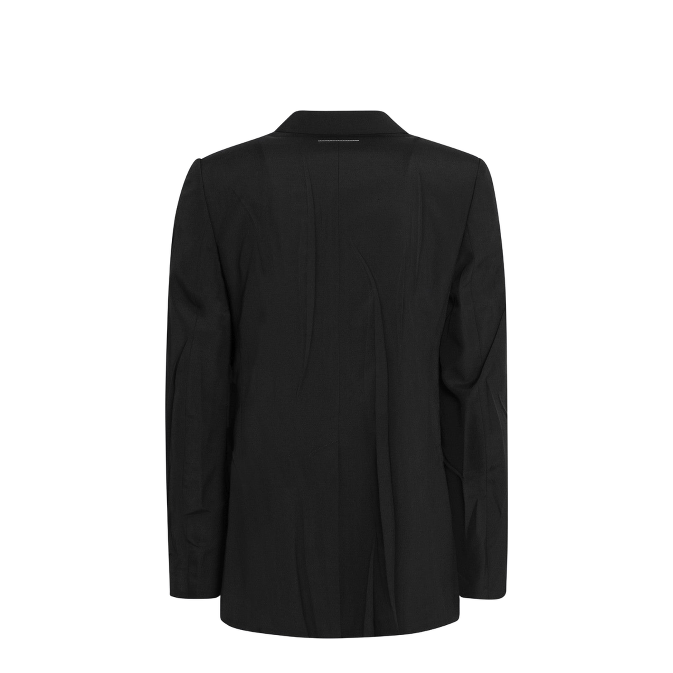 Black Wool-Blend Jacket - Image 2