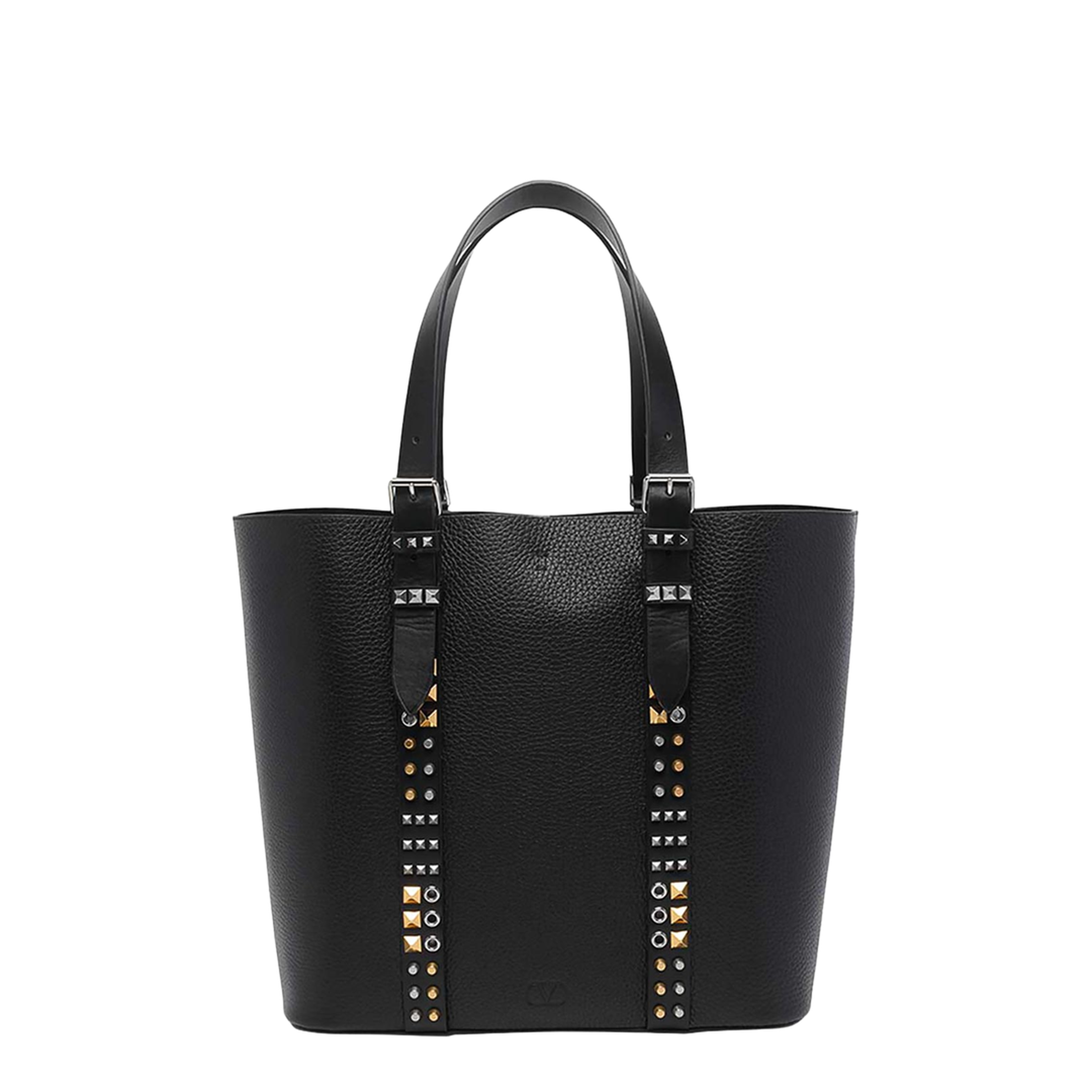 Leather Shoulder Bag With Iconic Studs - Image 5