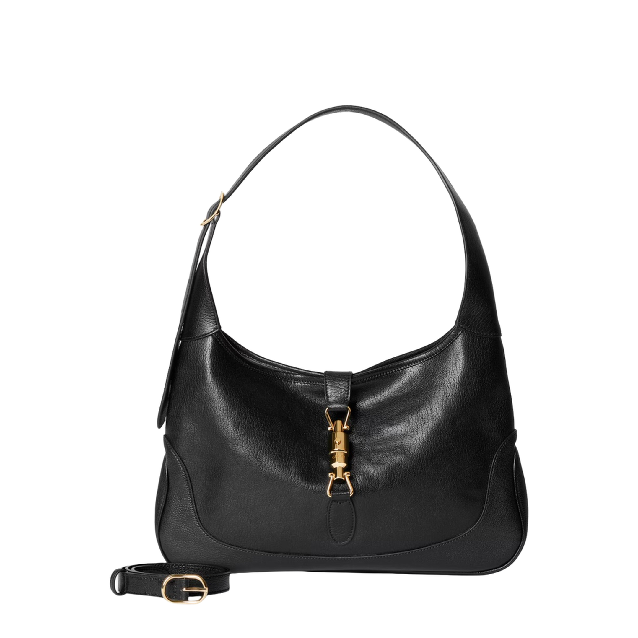 Jackie 1961 Medium Soft Grainy Leather Shoulder Bag - Black - Image 3
