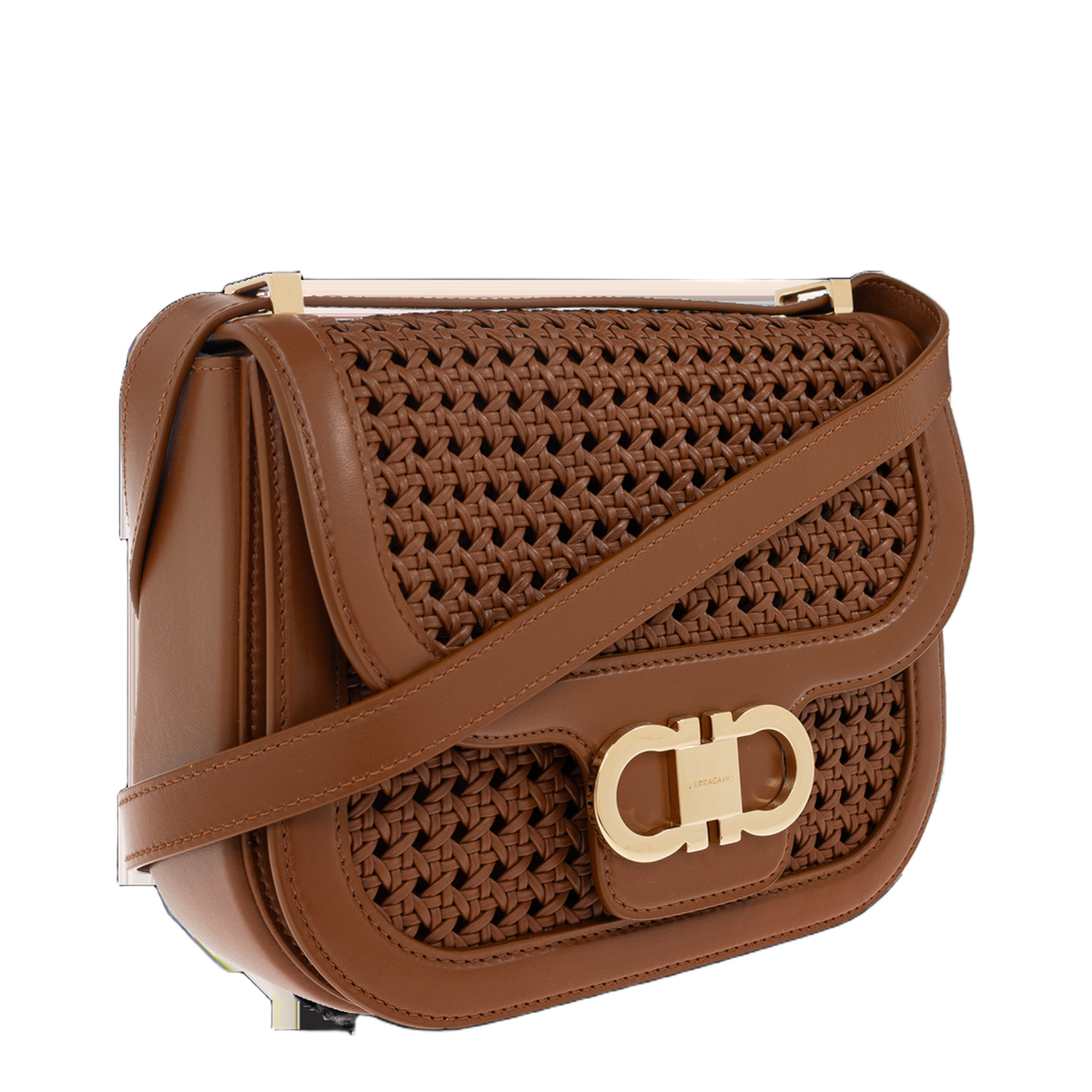 Double G XS Hammered Calfskin Crossbody - Nero - Image 2