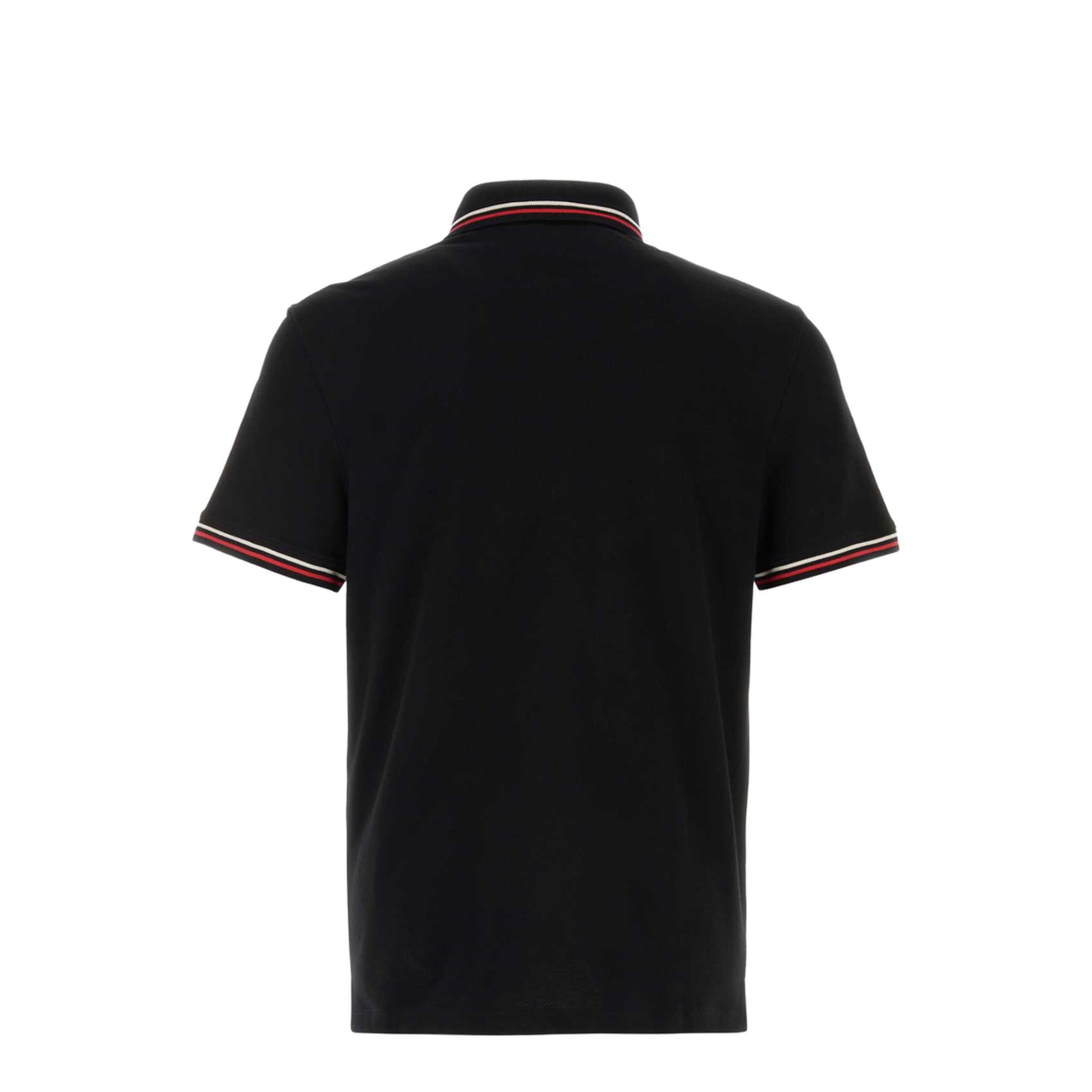 Black Cotton Polo Shirt - Image 2