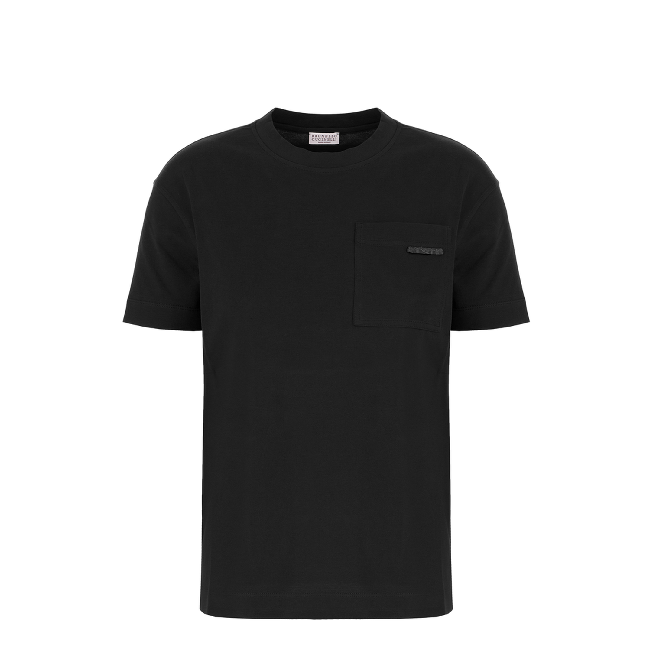 Black Cotton T-Shirt - Image 1