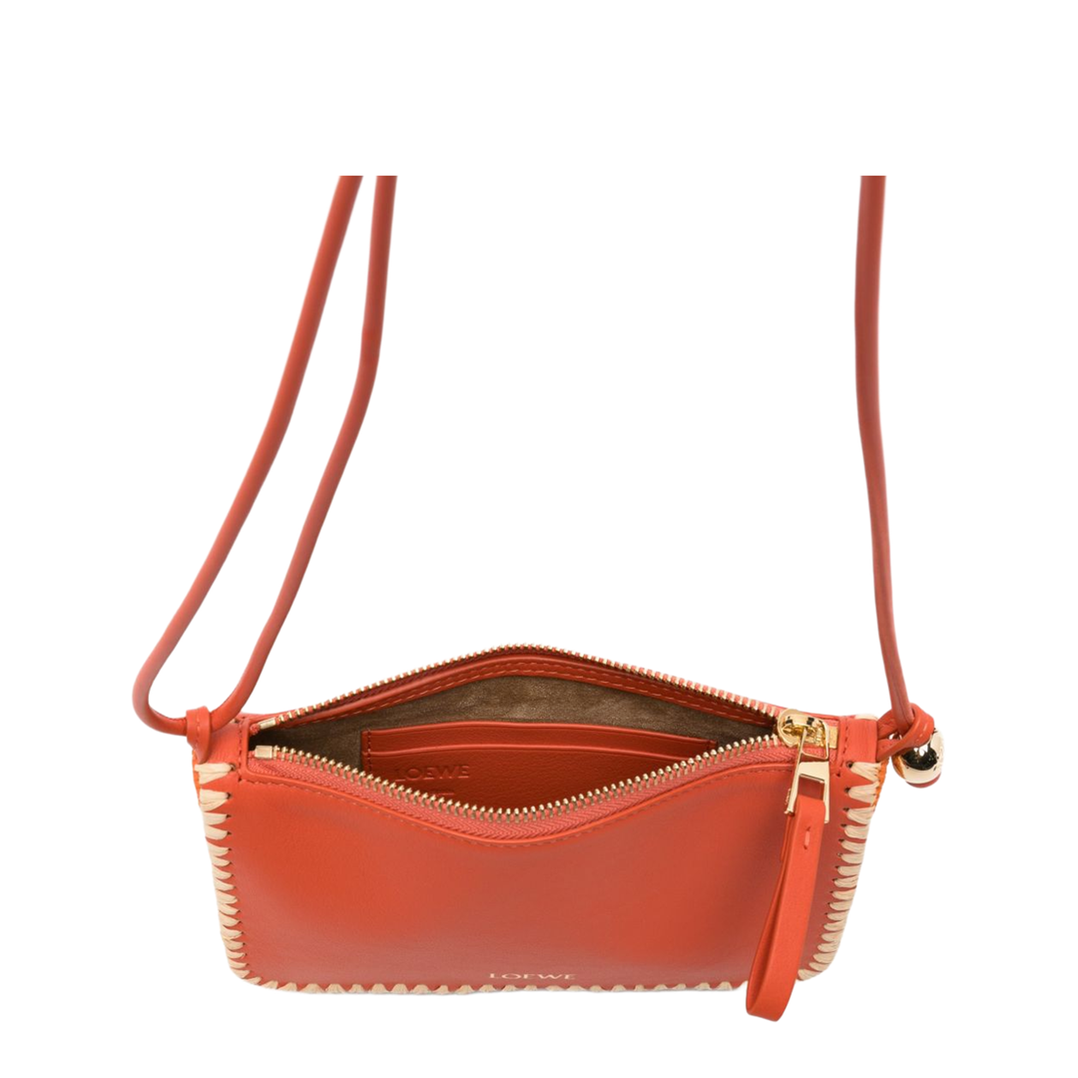 Rio Calfskin Pouch - Deep Saffron - Image 2