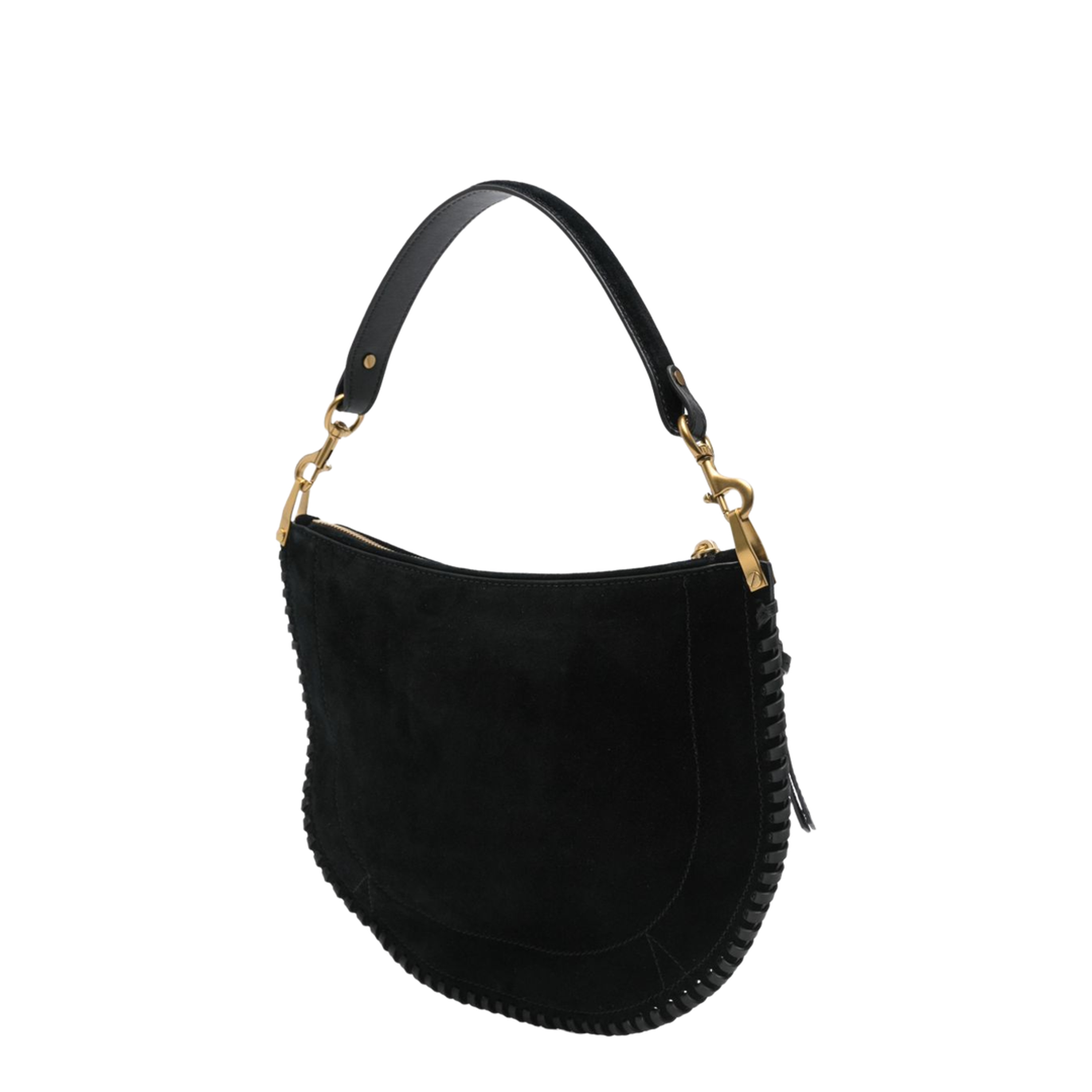 Oskan Braided Suede Calfskin Zipped Bag - Black - Image 5
