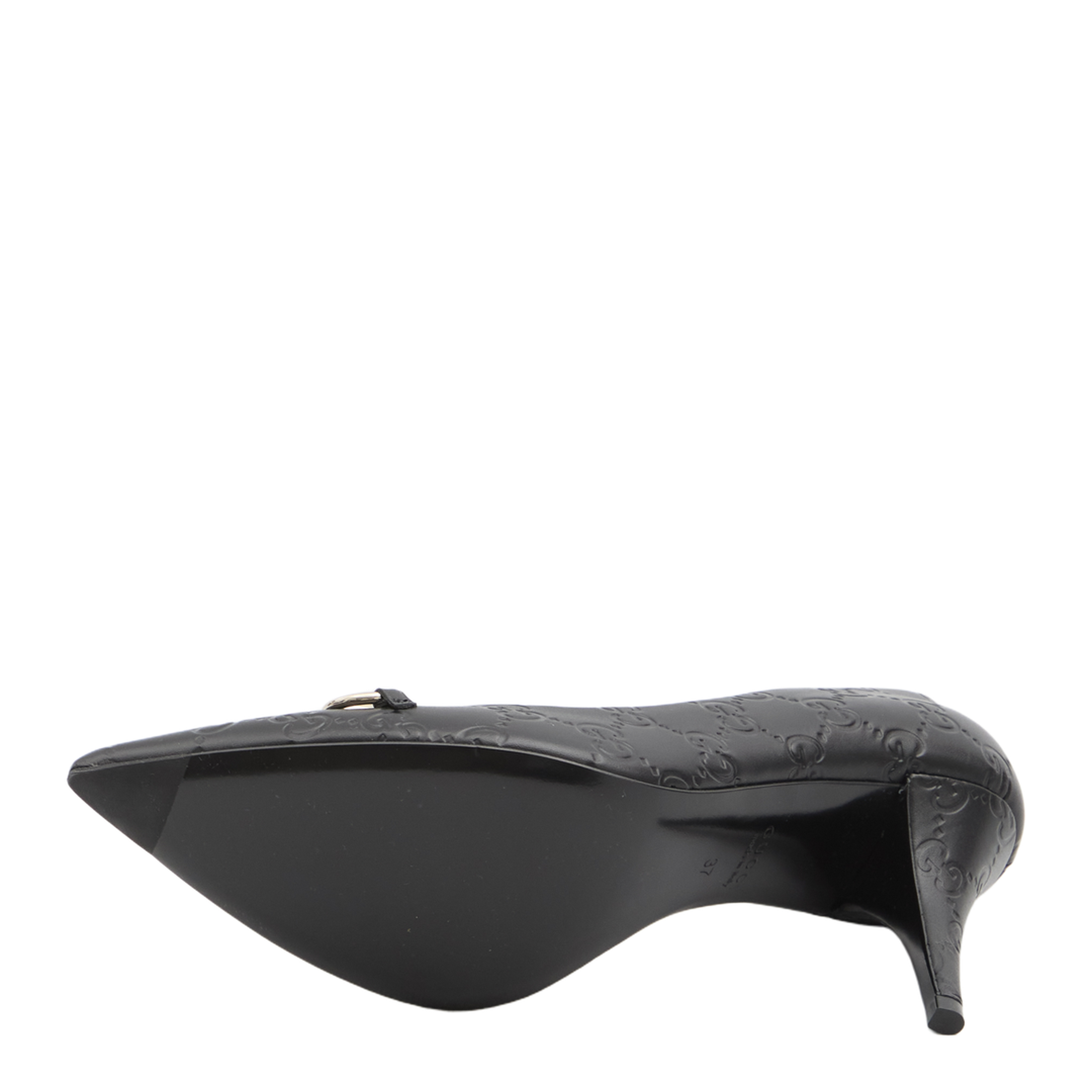Black Leather Pumps with Horsebit - Image 4