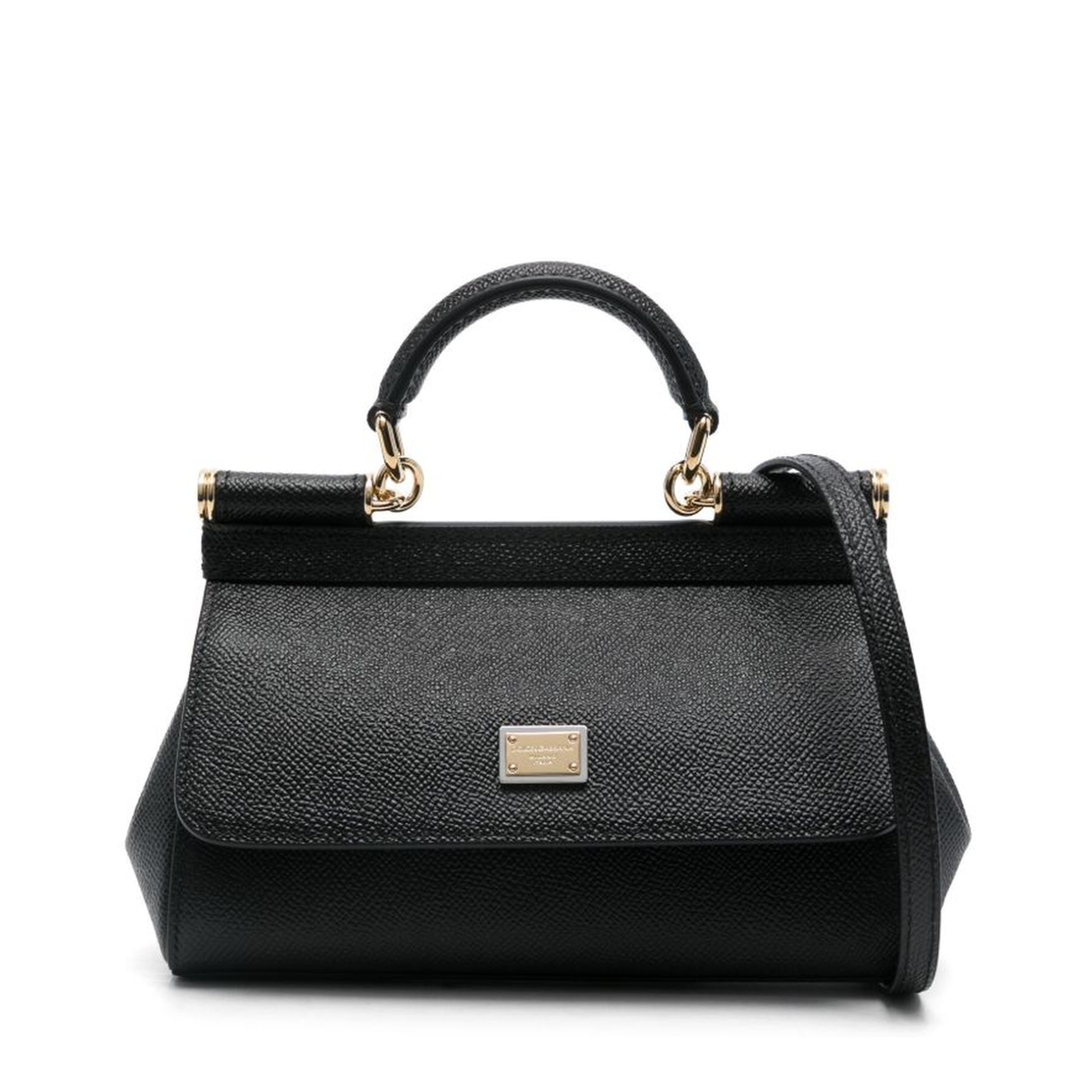 Sicily Small Calf Leather Top-Handle Bag - Nero - Image 1