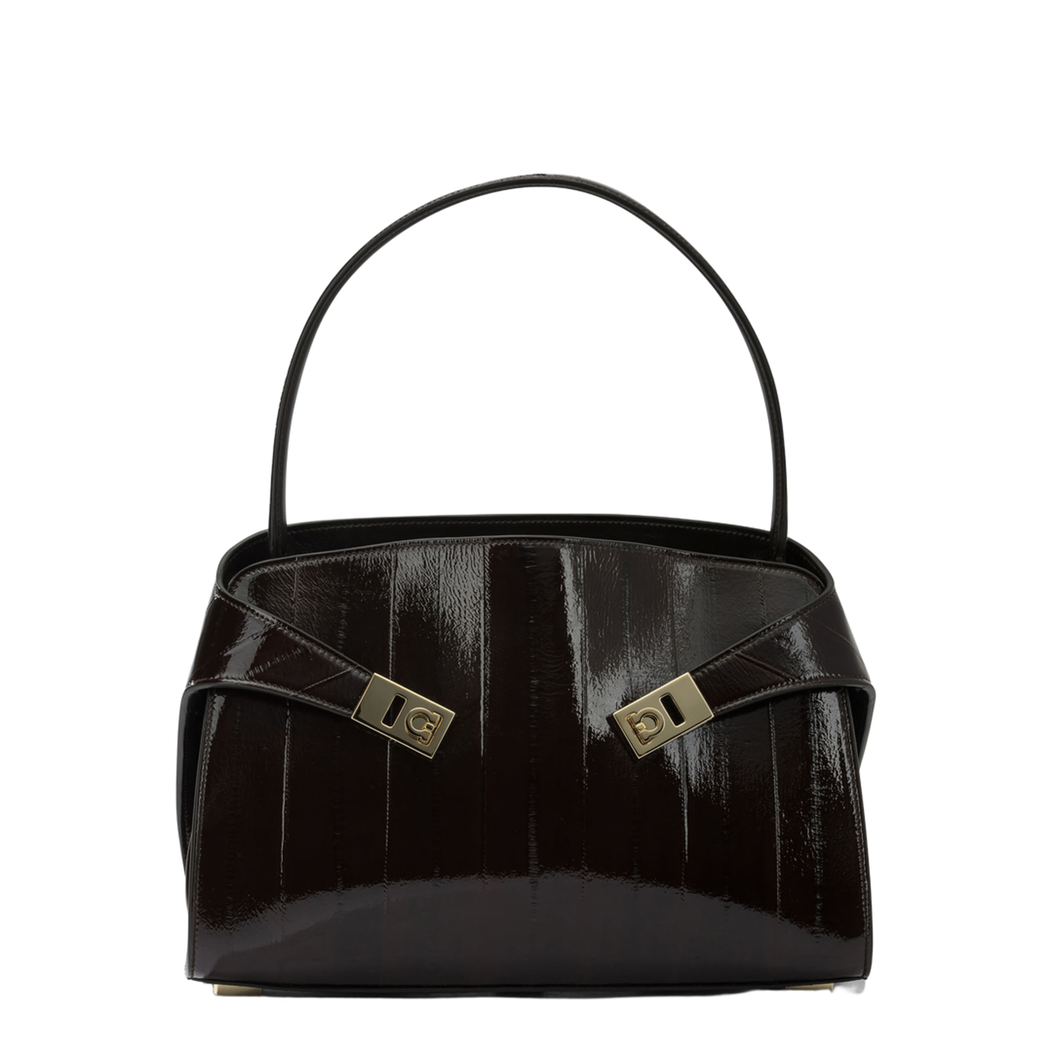 Hug Soft Medium Suede Shoulder Bag - Dark Brown - Image 1