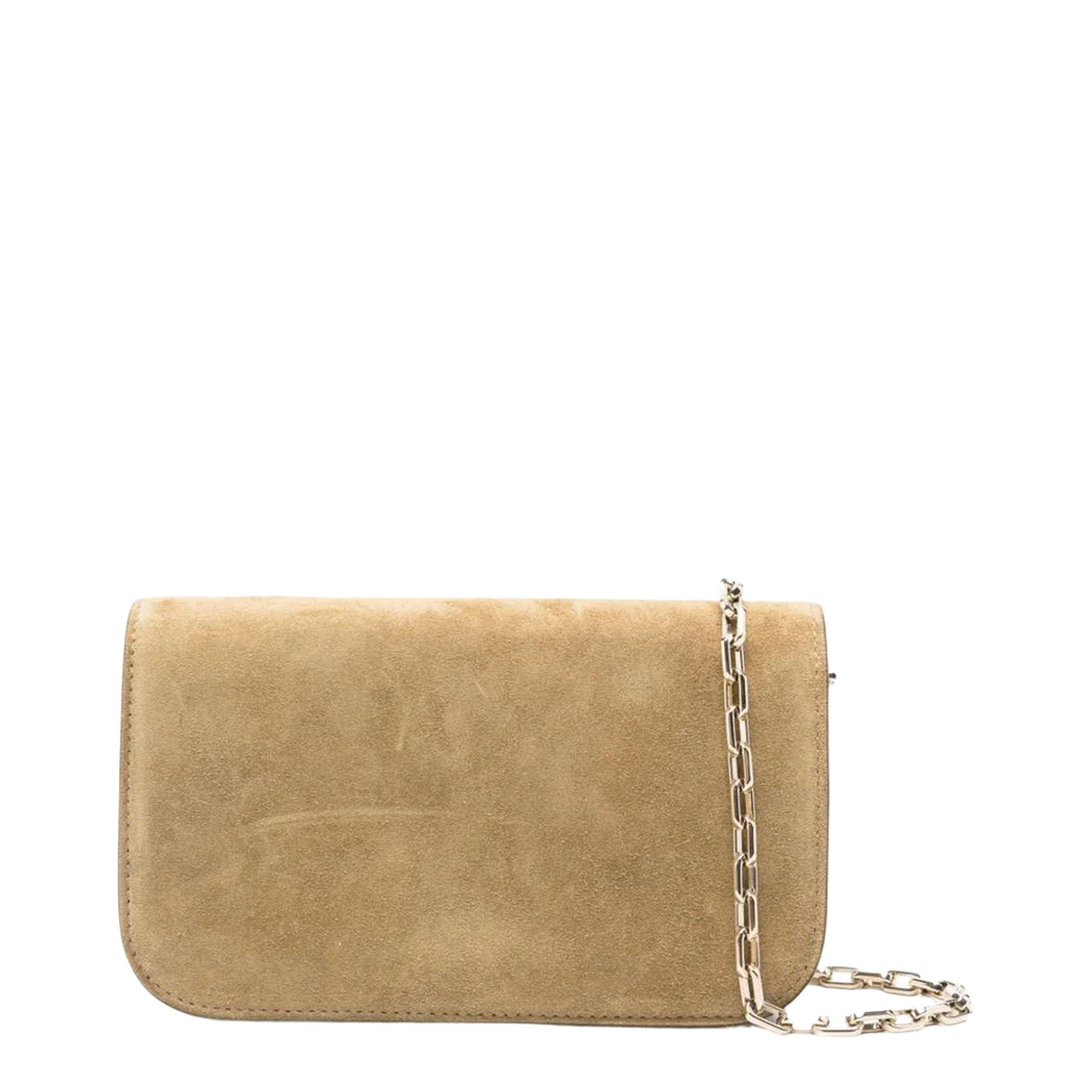 Paloma Medium Reversed Calf Leather Clutch - Bronzo/Gold - Image 1
