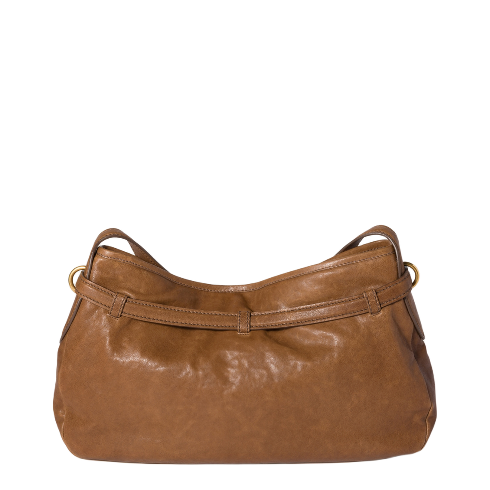 Brown Nappa Leather Aventure Shoulder Bag - Image 3