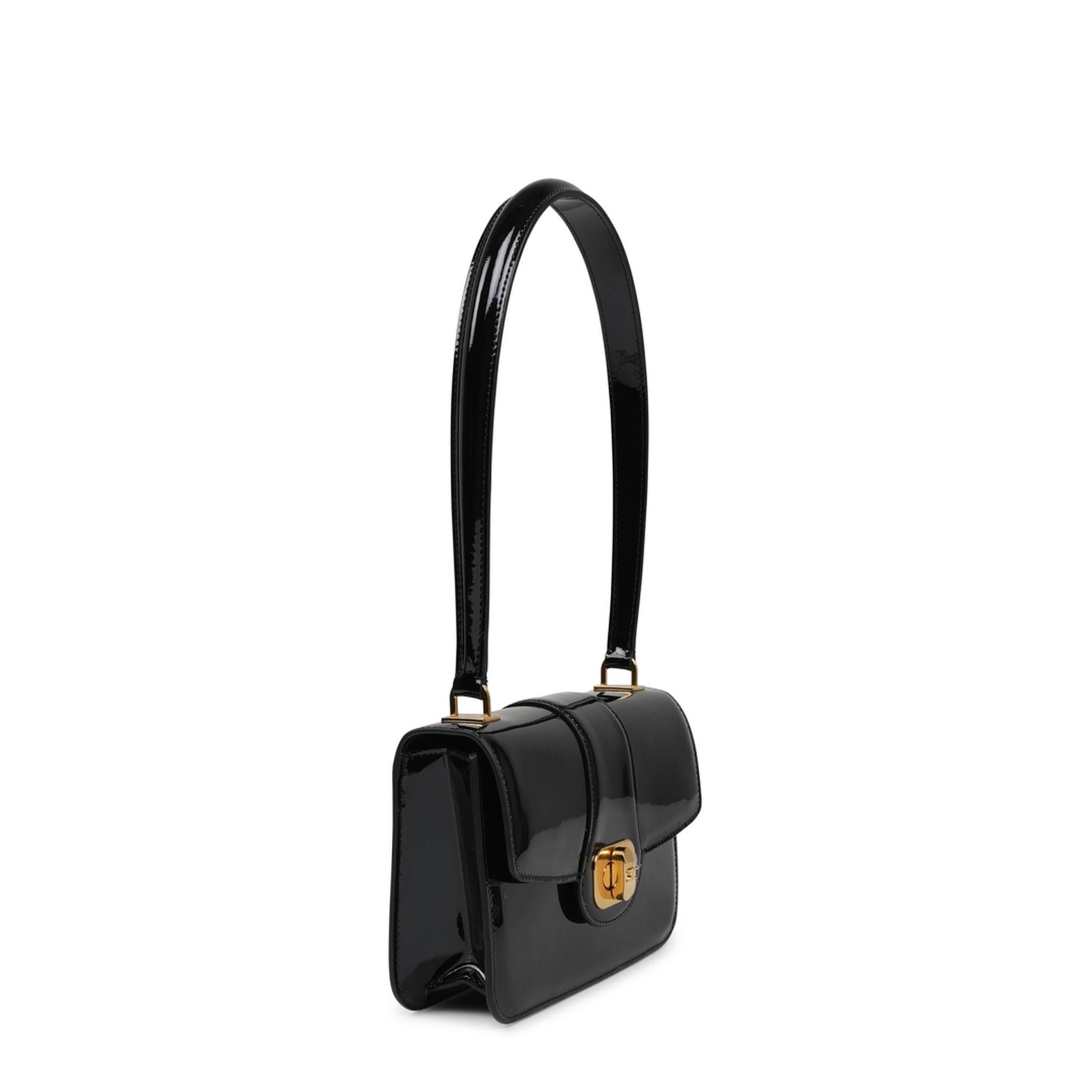 Patent Calfskin Handbag - Black - Image 2