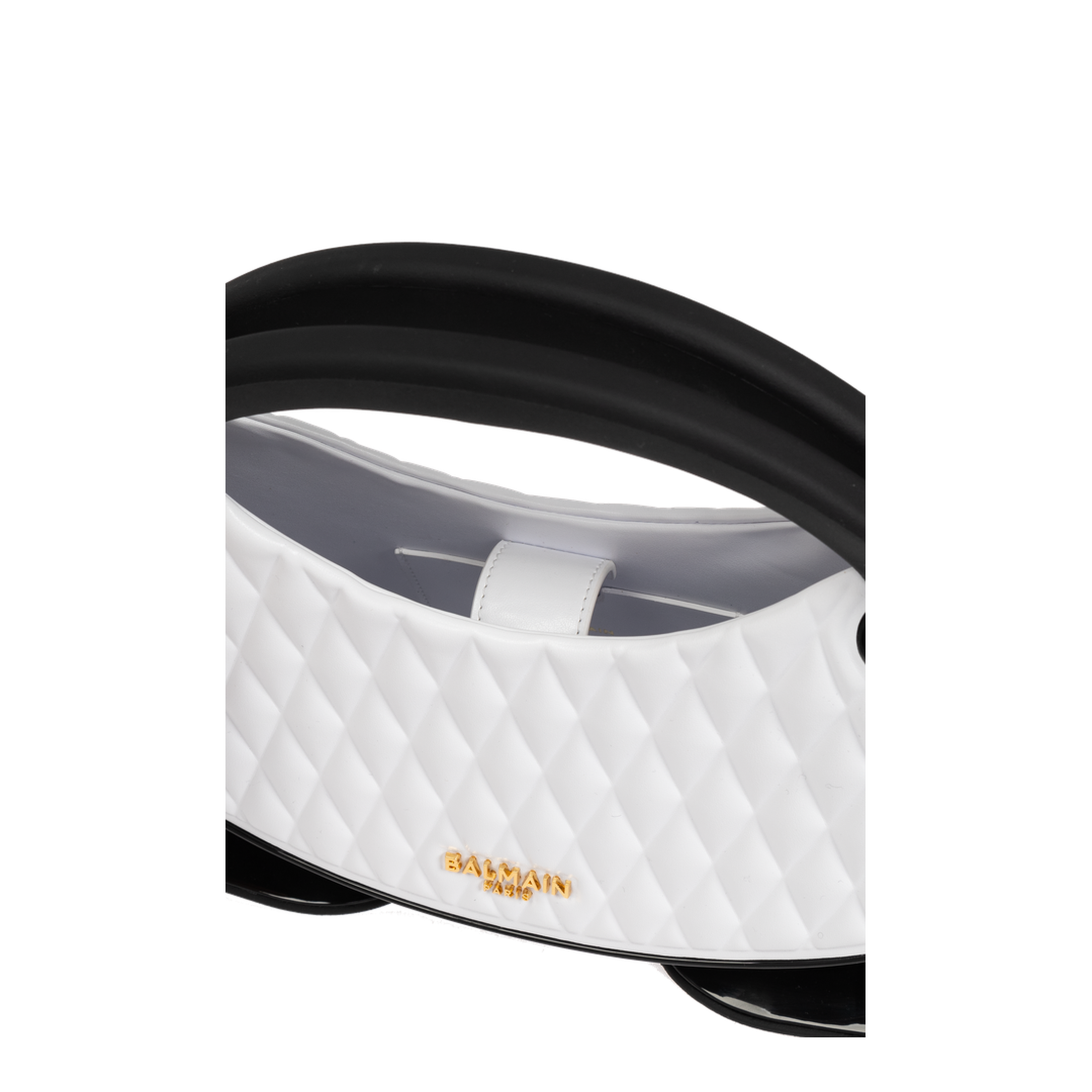 Jolie Madame Medium Quilted Shoulder Bag - White - Image 5