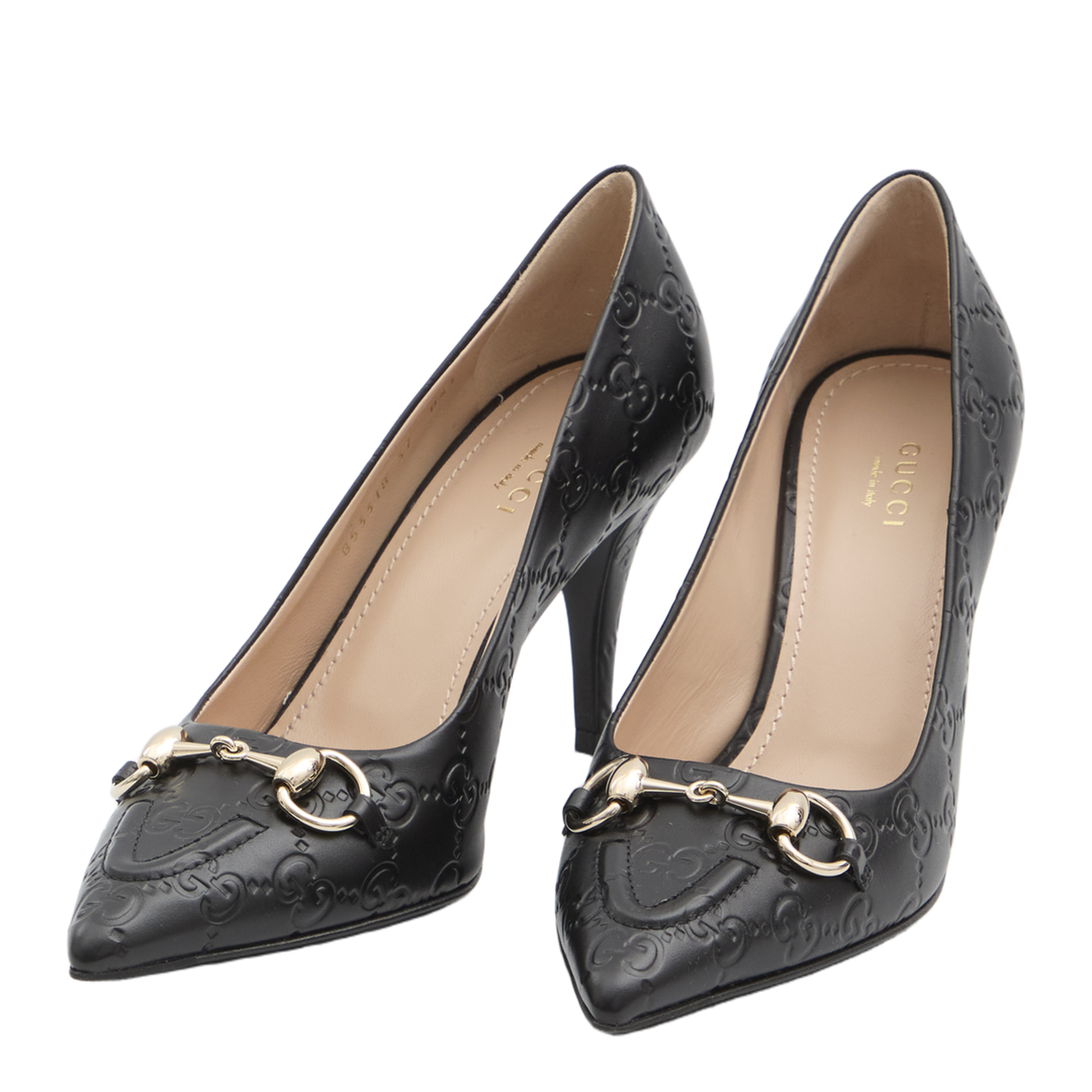 Black Leather Pumps with Horsebit - Image 2