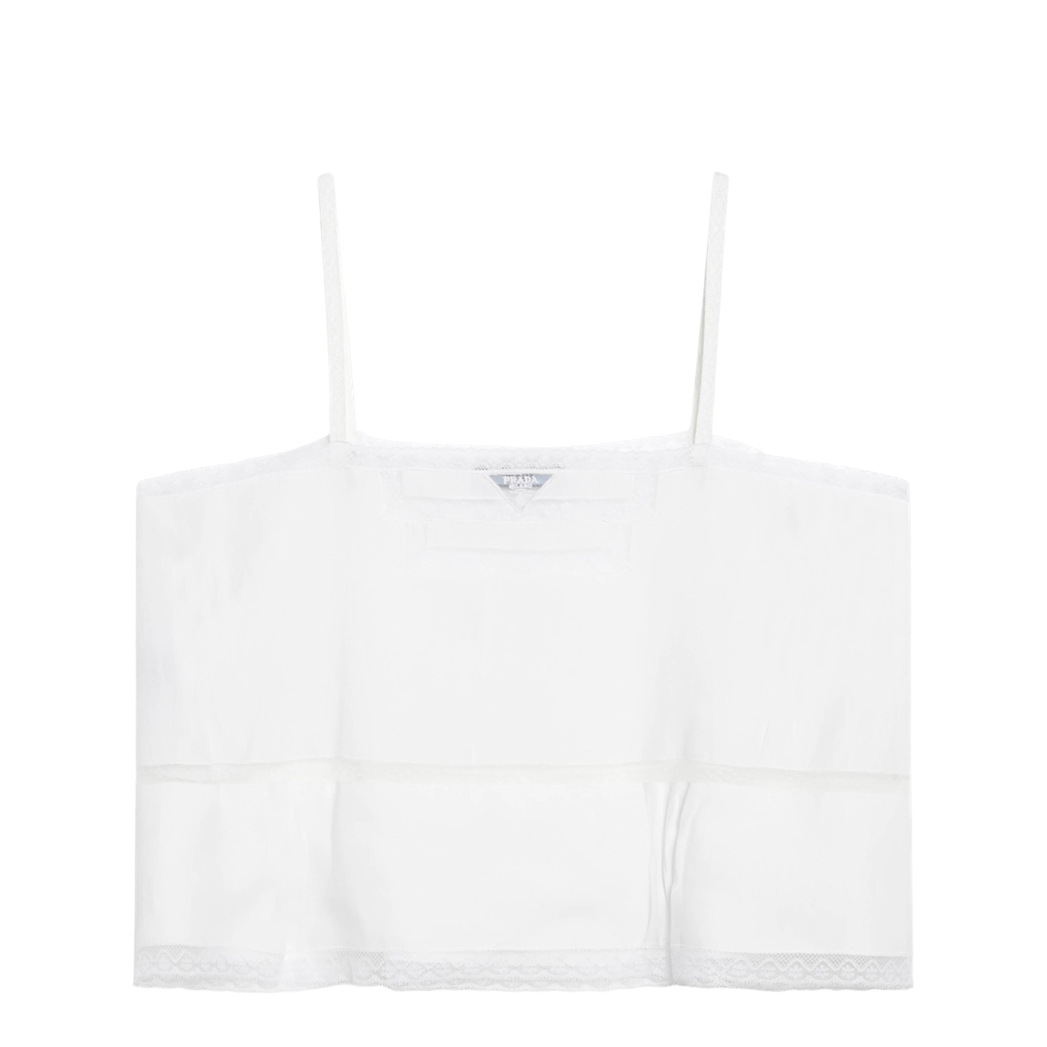 White Linen And Lace Top - Image 1