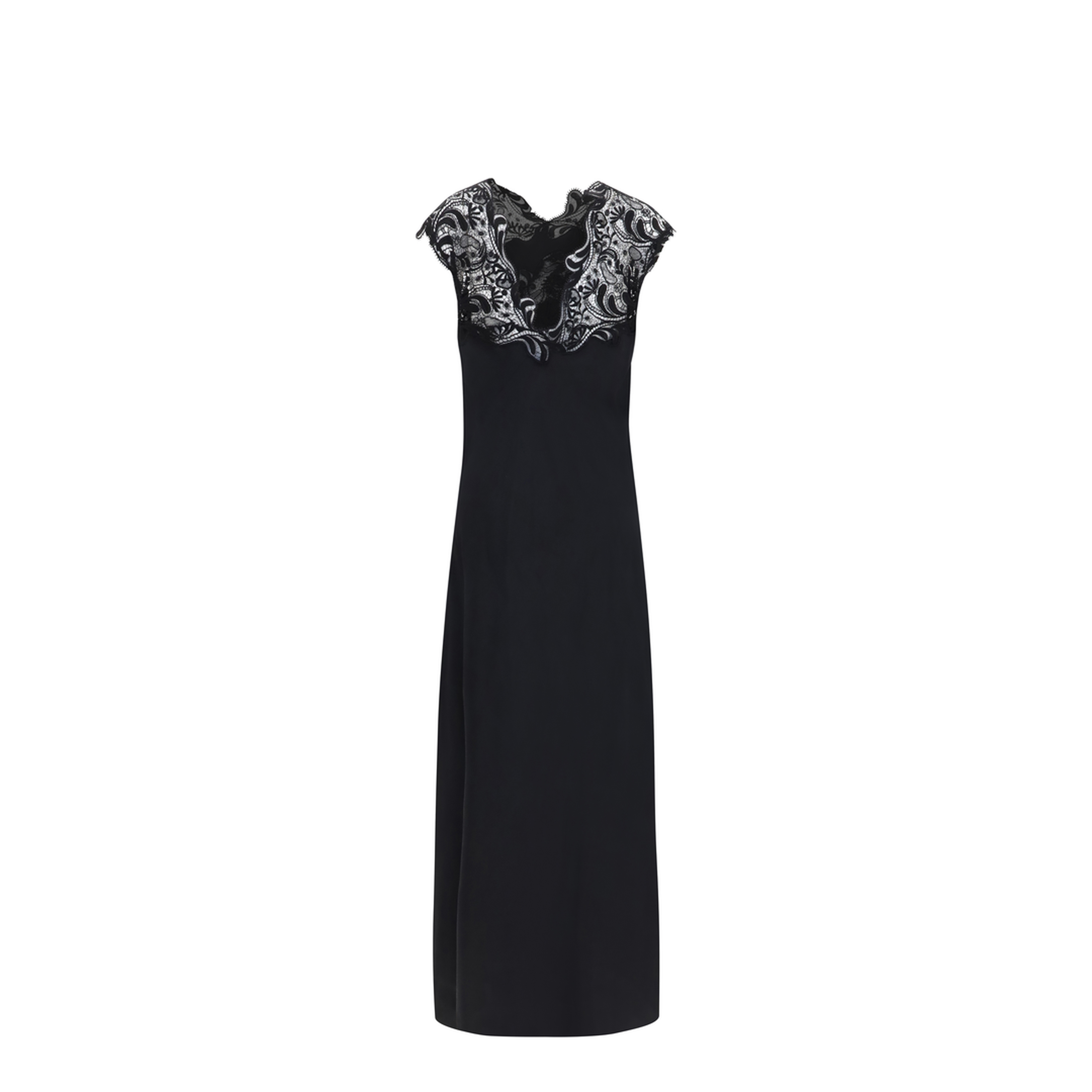 Silk Dress with Lace - Image 2