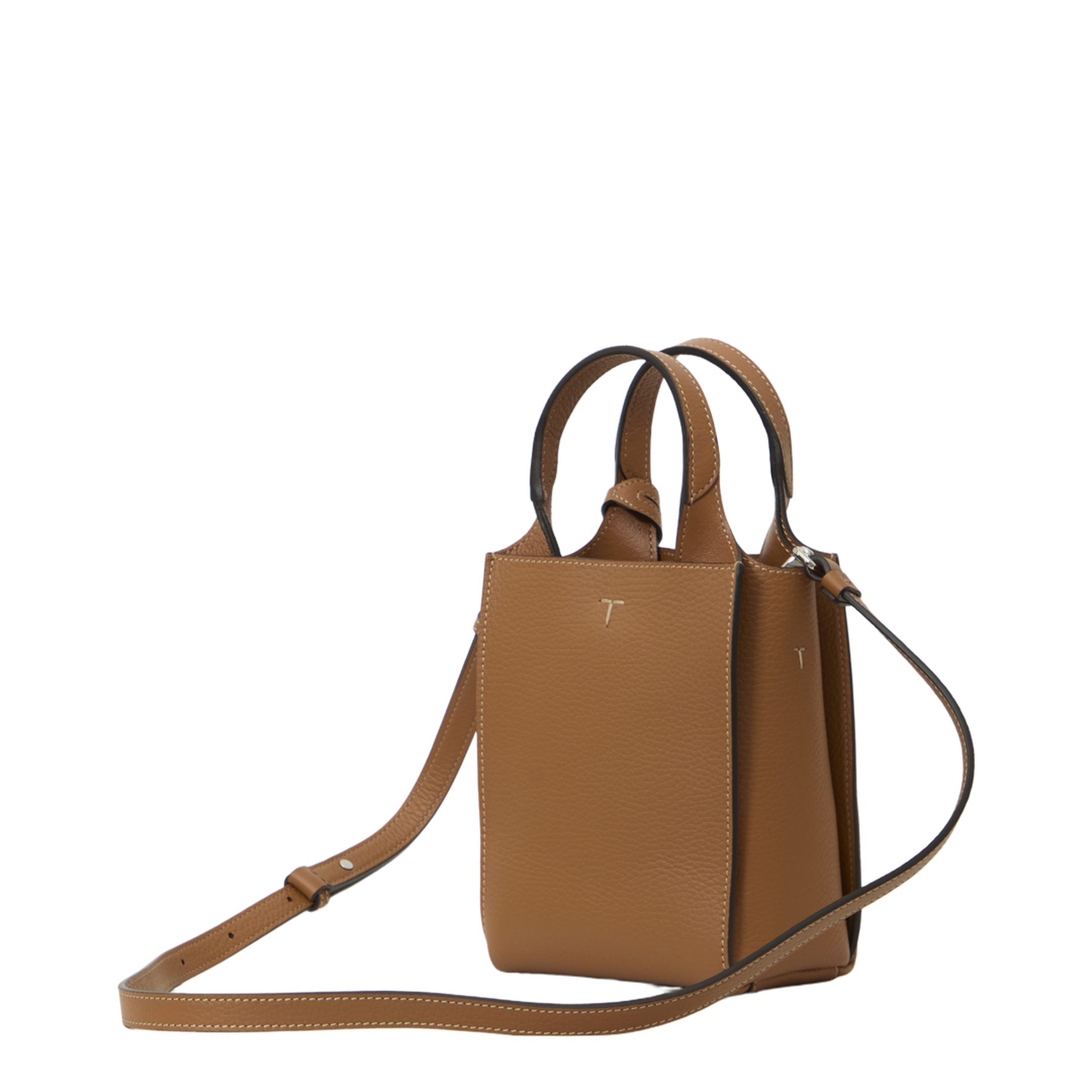 Micro Small Calf Leather Handbag - Brown - Image 2