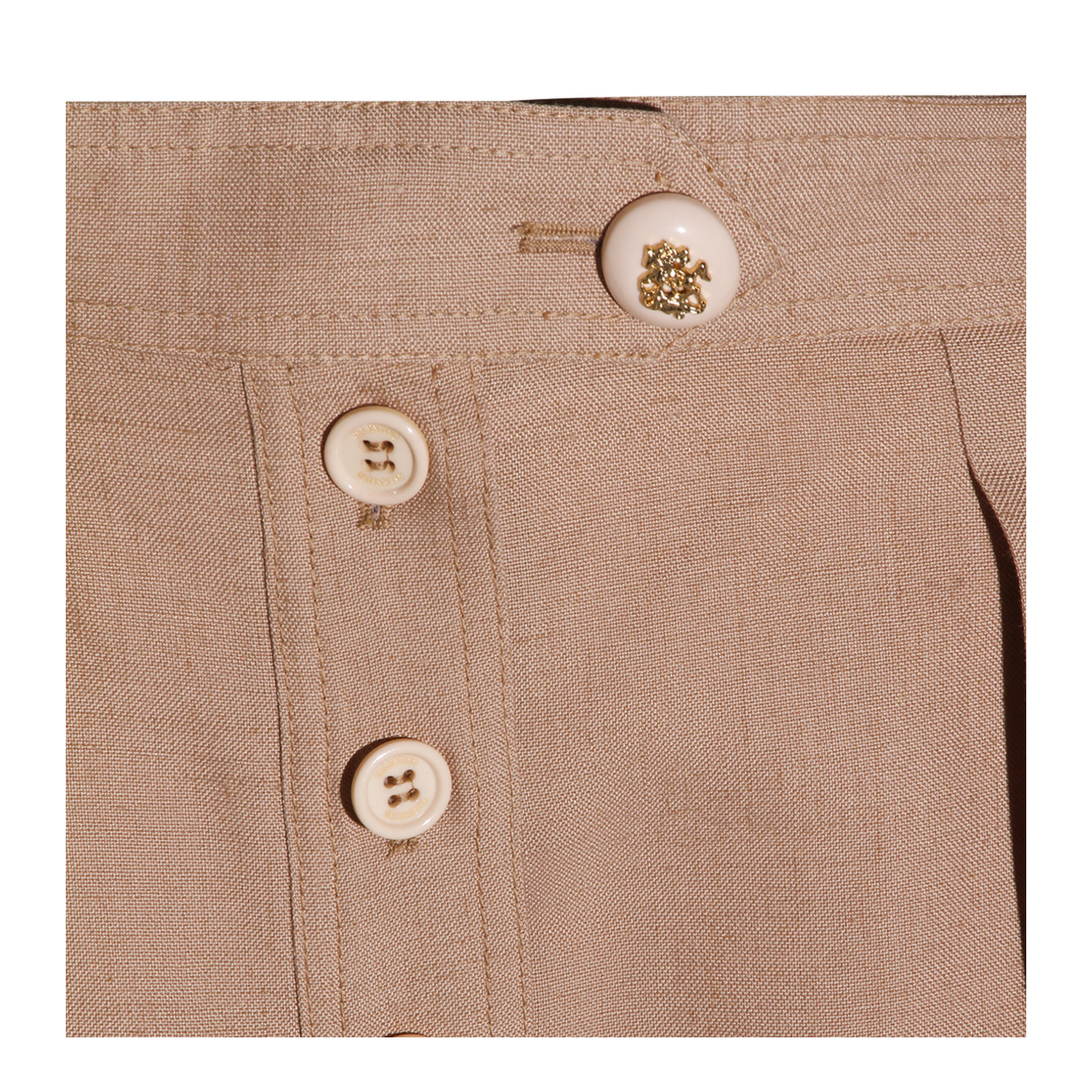 Biscuit Viscose Blend Shorts - Image 8