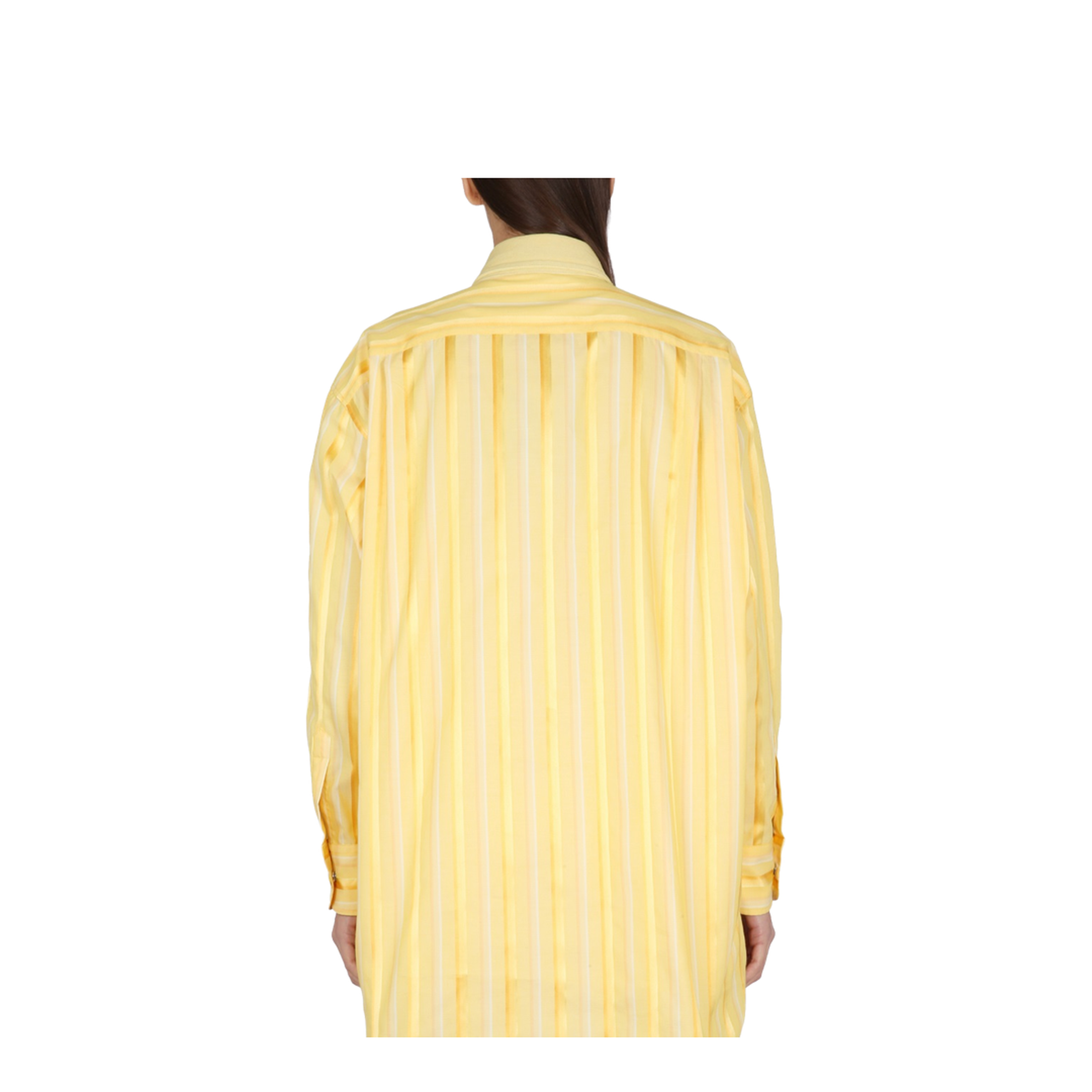 Striped Shirt Dress - Yellow - Image 3