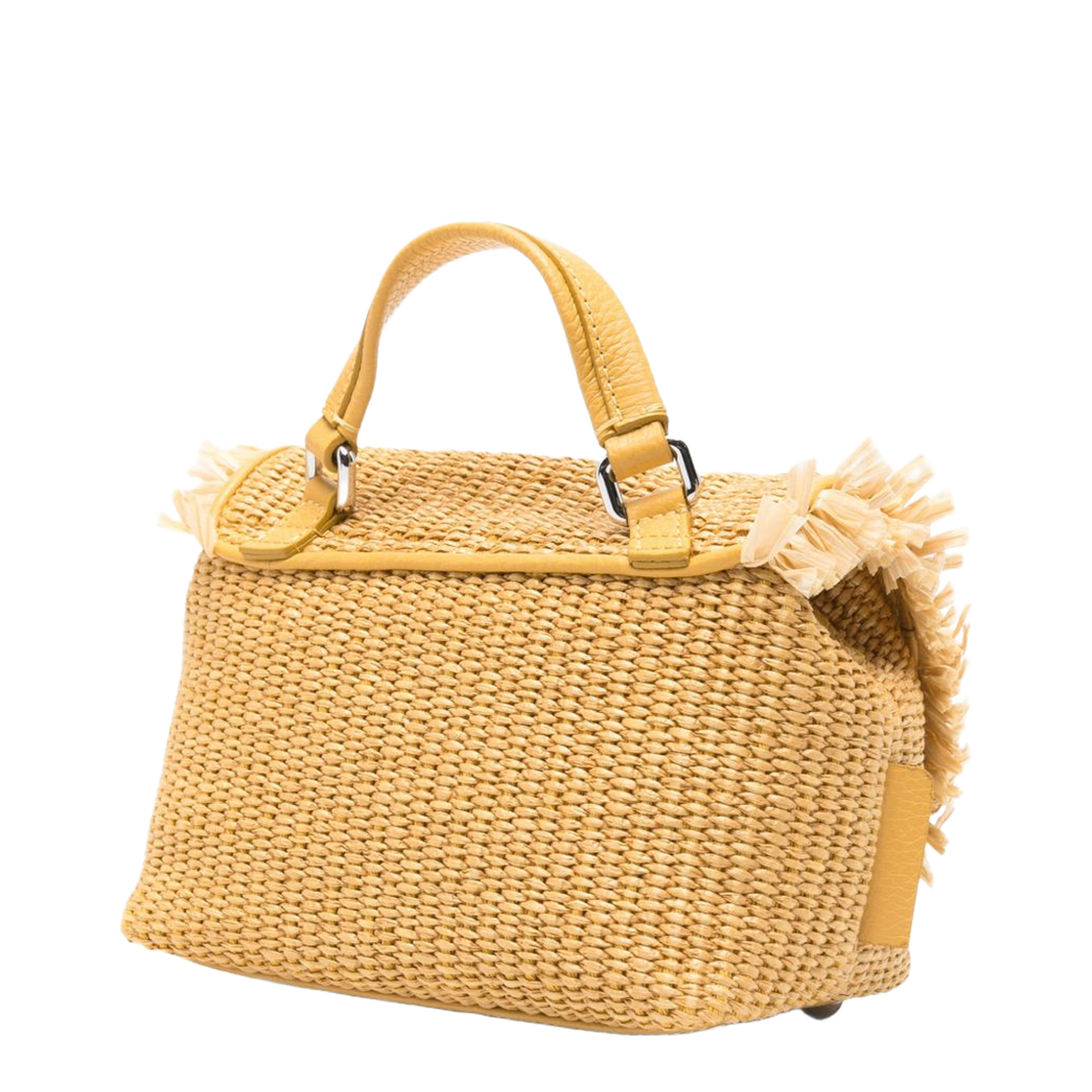 Postina Raffia Top-Handle Bag - Giallo - Image 2