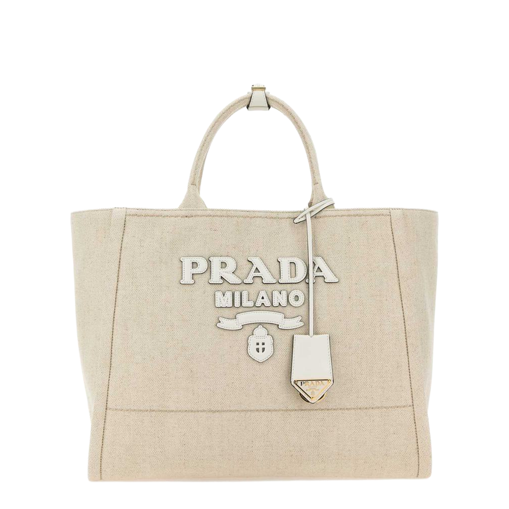 Large Canvas Shopping Bag - Naturale Bianco - Image 1