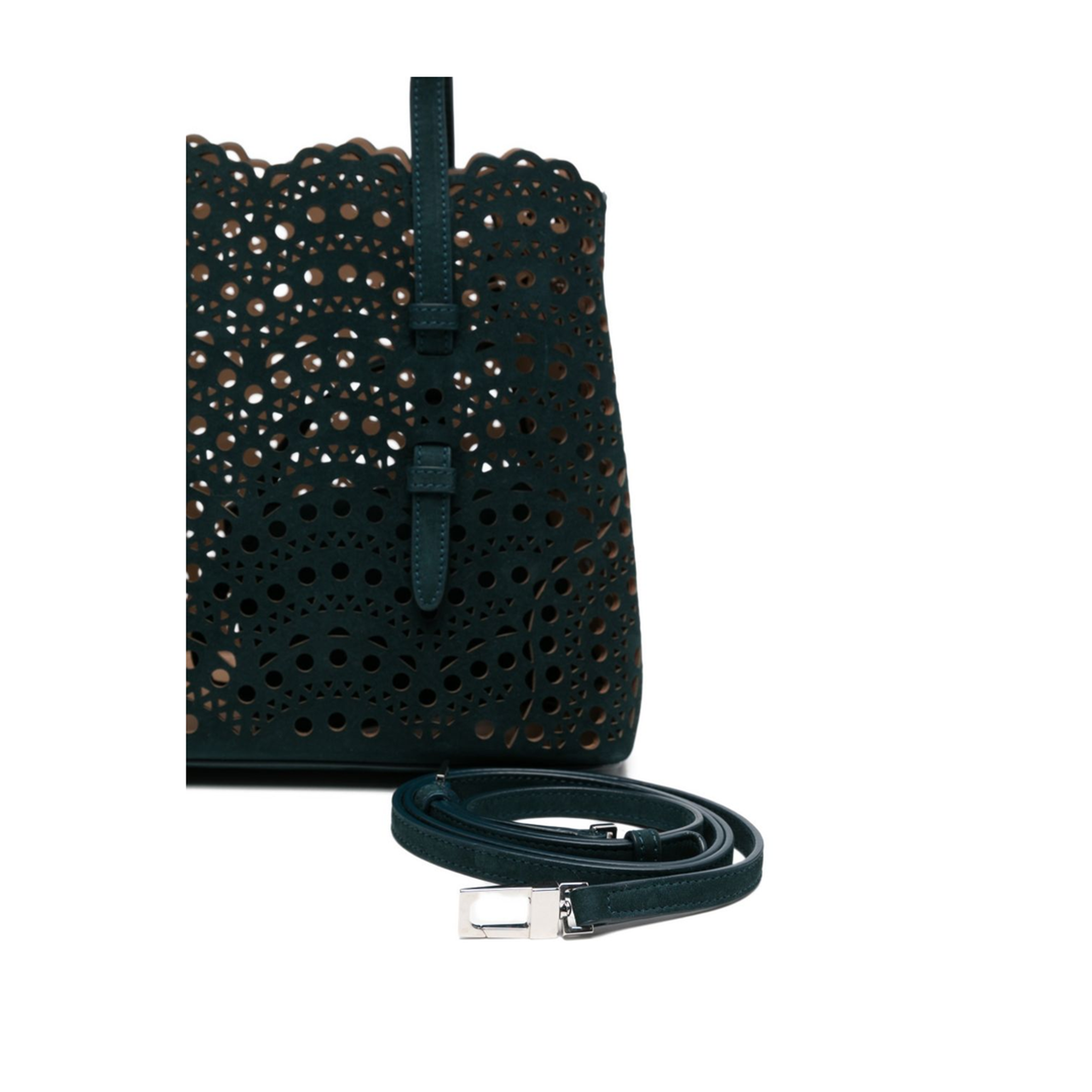 Mina Medium Nubuck Shoulder Bag - Brown - Image 2
