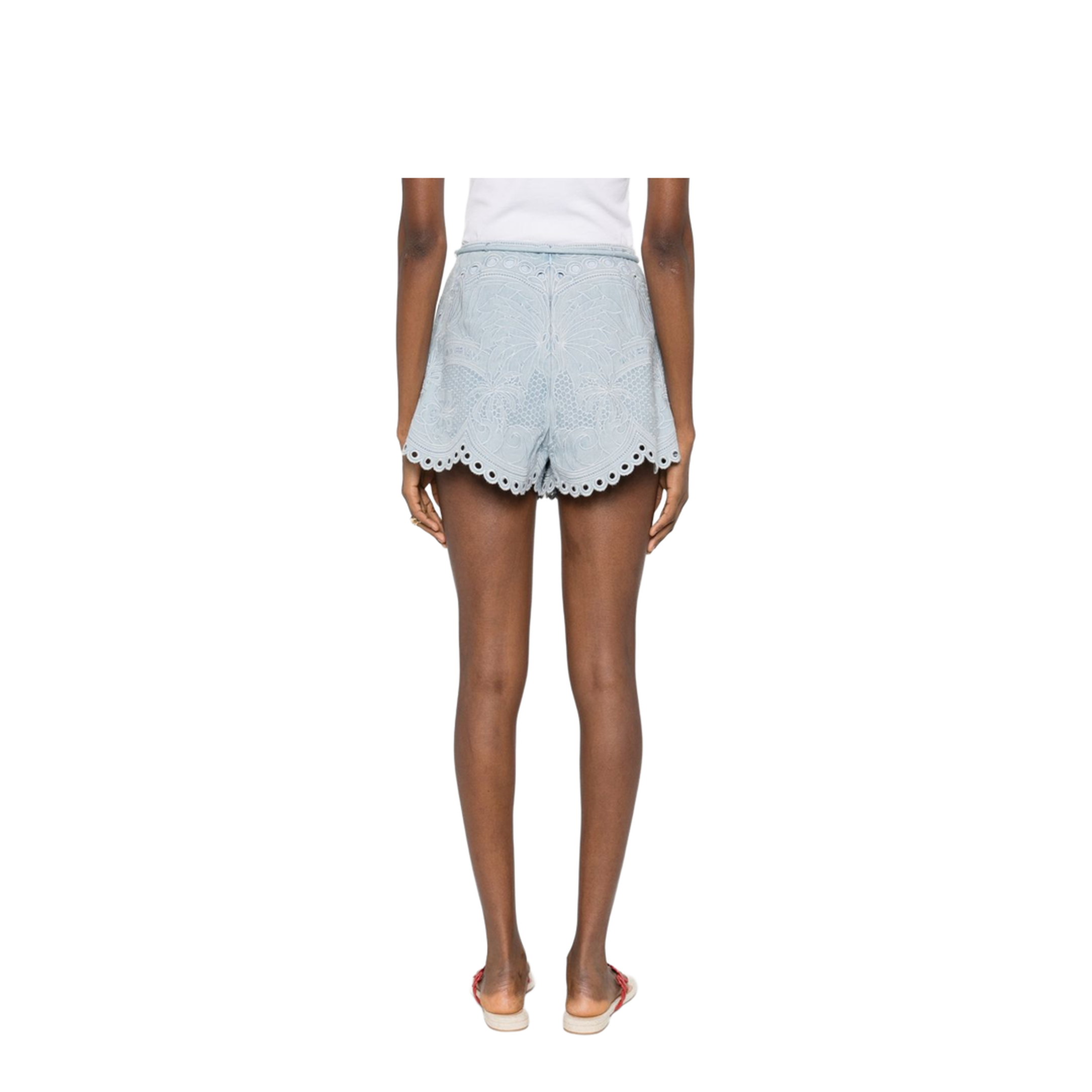 Daylight Embroidered Denim Shorts - Image 4