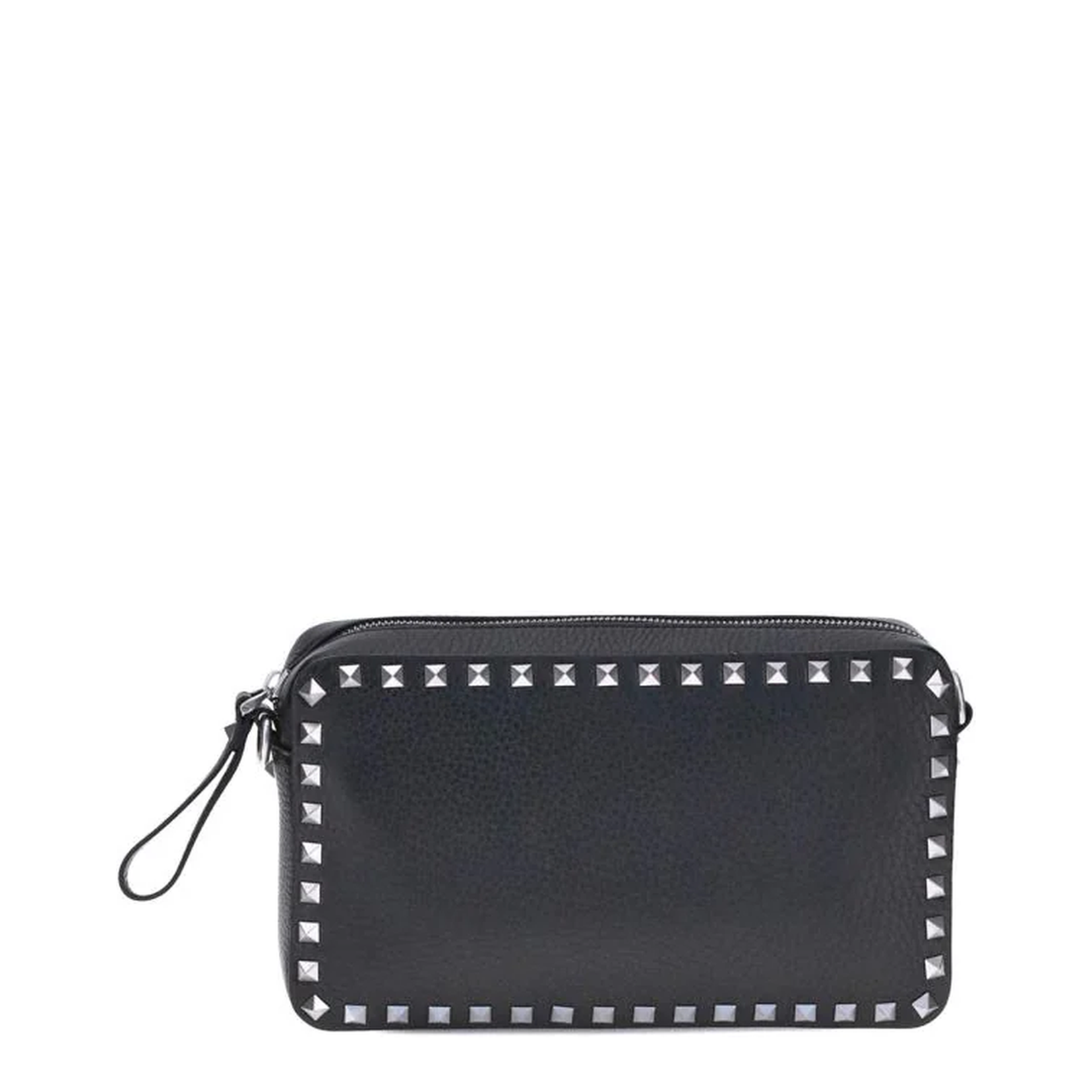 Grained Leather Rockstud Shoulder Bag - Image 1