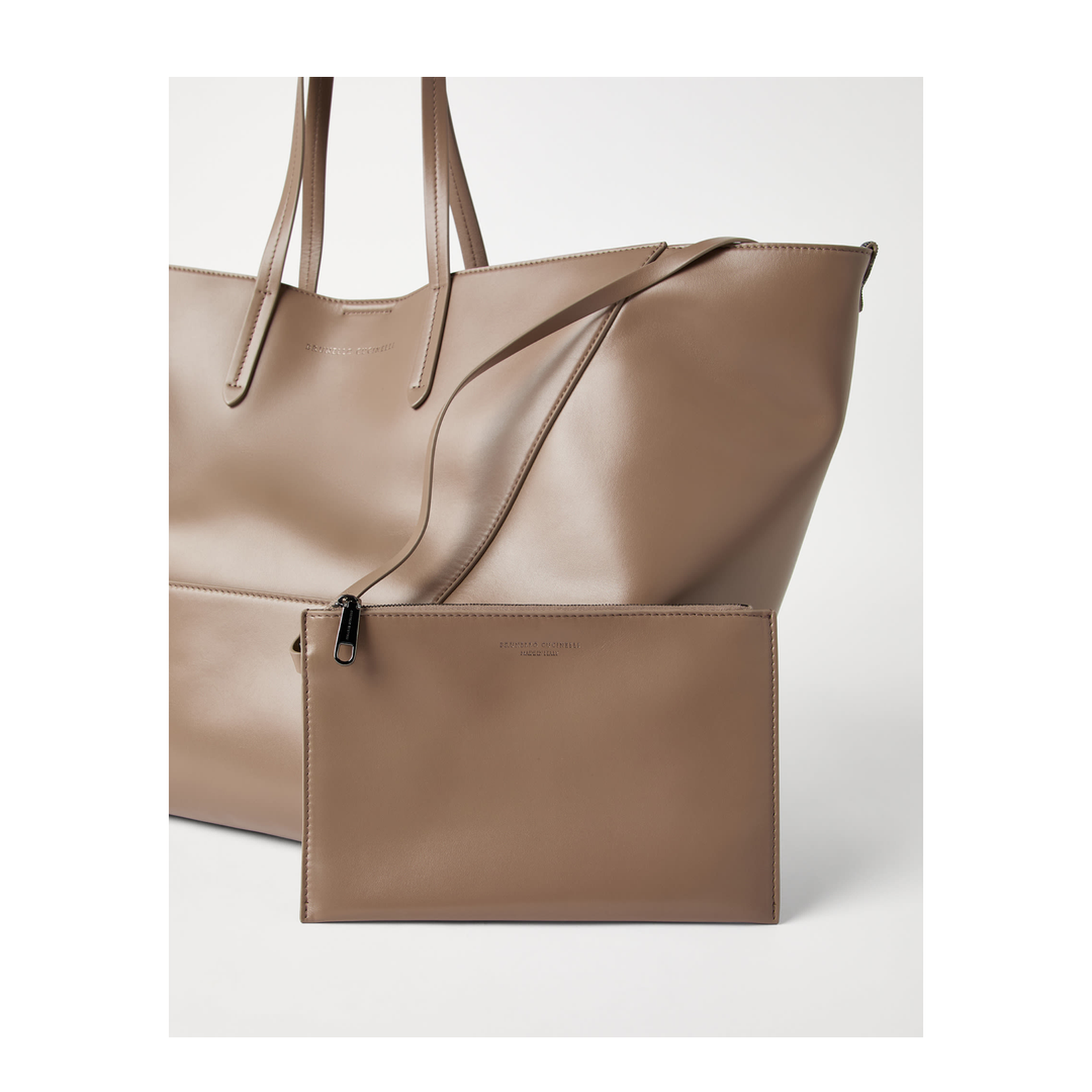 Large Calfskin Duo Bag in Hazelnut - Image 5