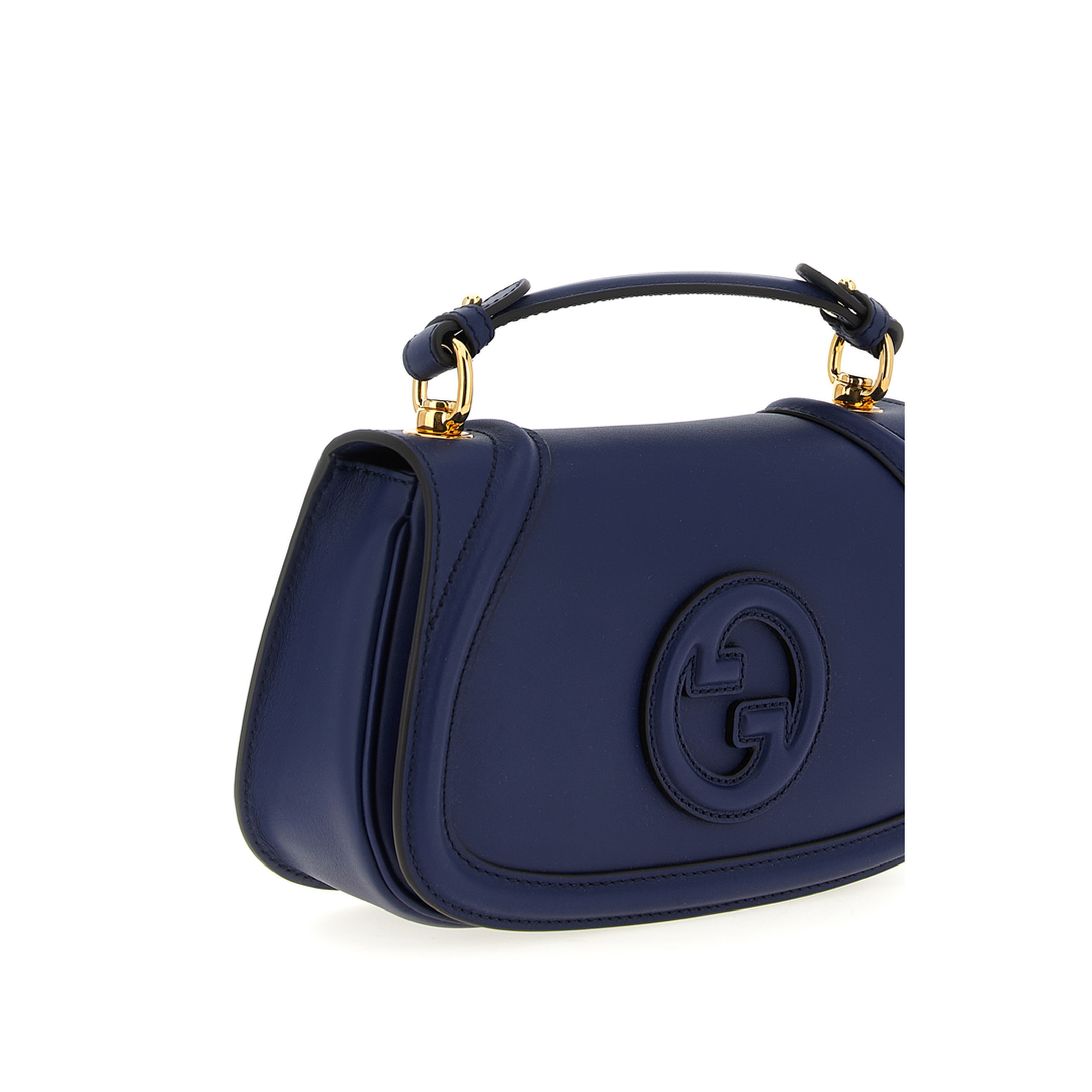 Blondie Medium Smooth Leather Top Handle Bag - Blue - Image 2