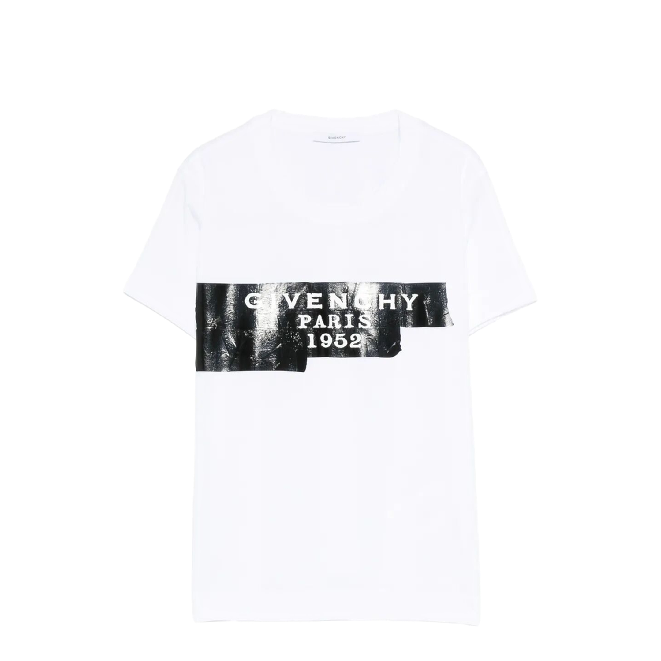 Cotton T-Shirt with Tape Print - Image 5