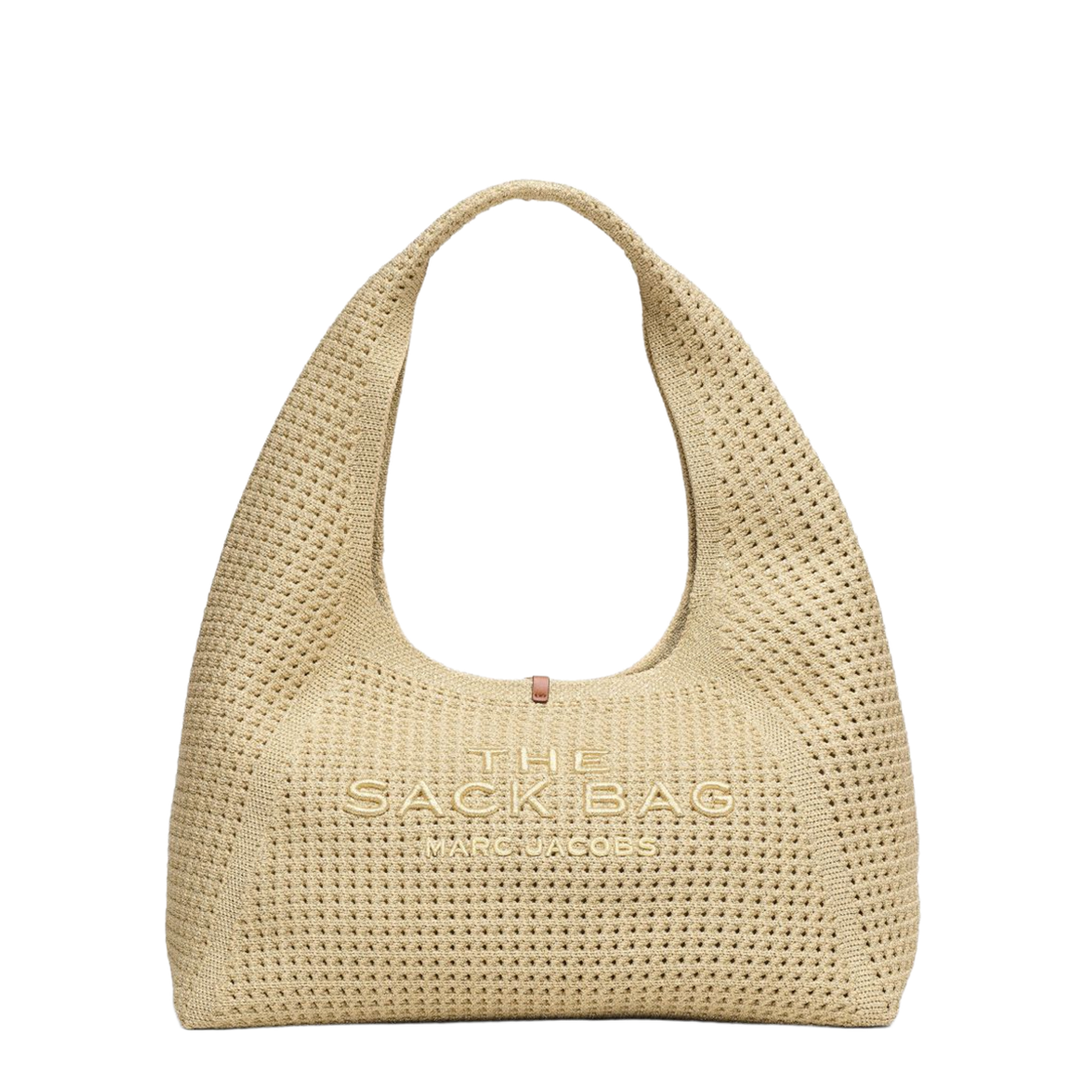The Sack Lurex Crochet Shoulder Bag - Champagne - Image 1