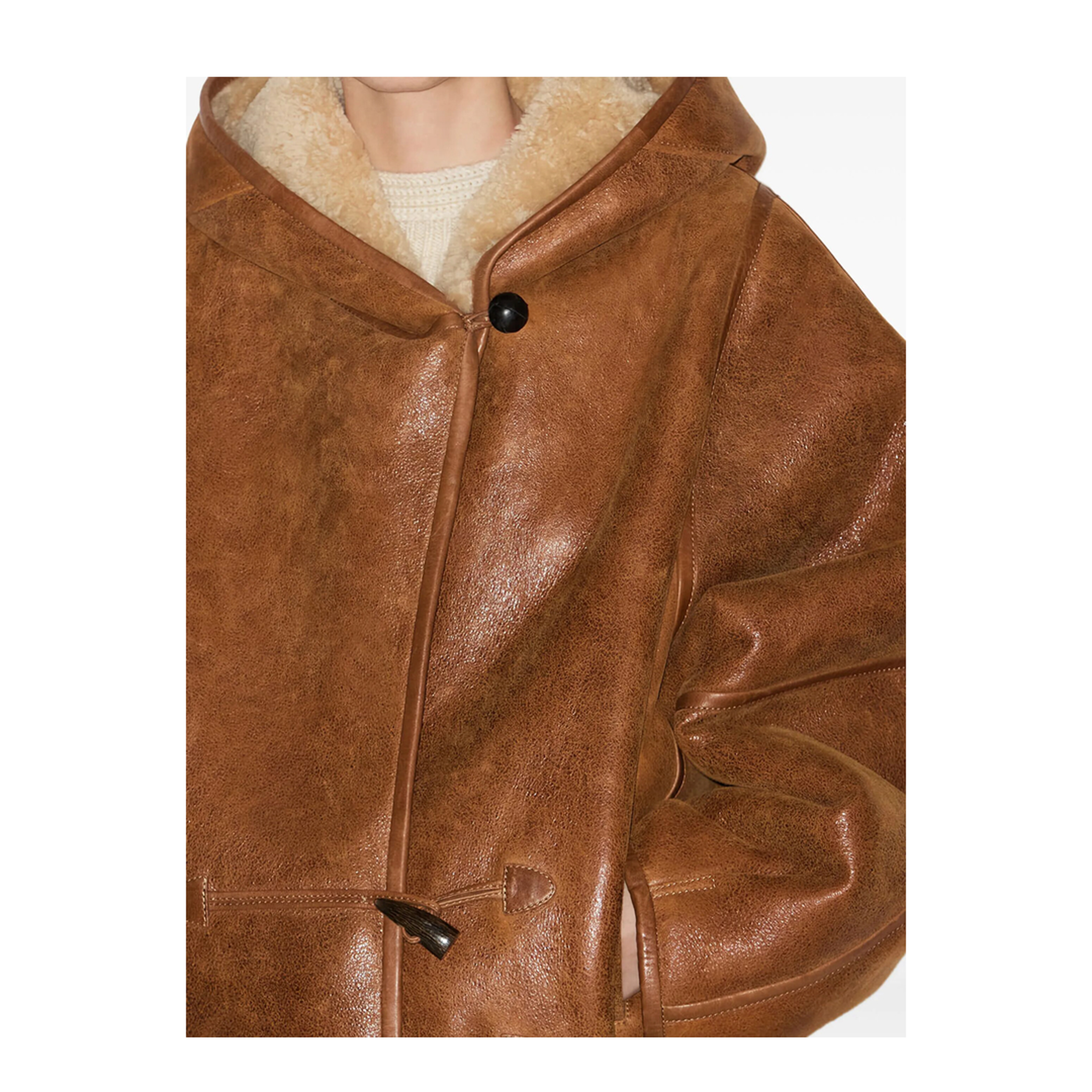 Amiel Short Shearling Coat - Image 5