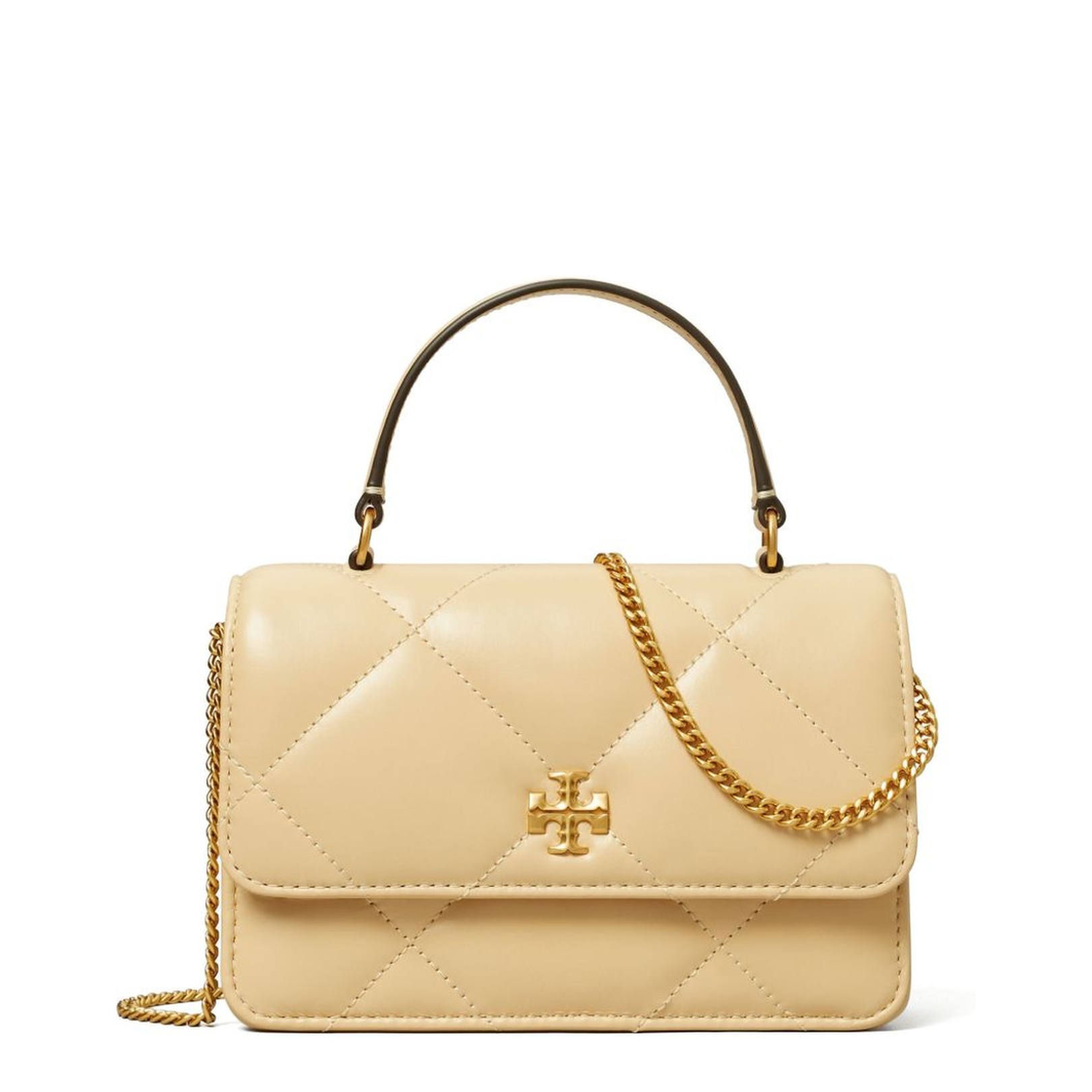 Kira Diamond Quilt Mini Top Handle Chain Wallet - Image 1