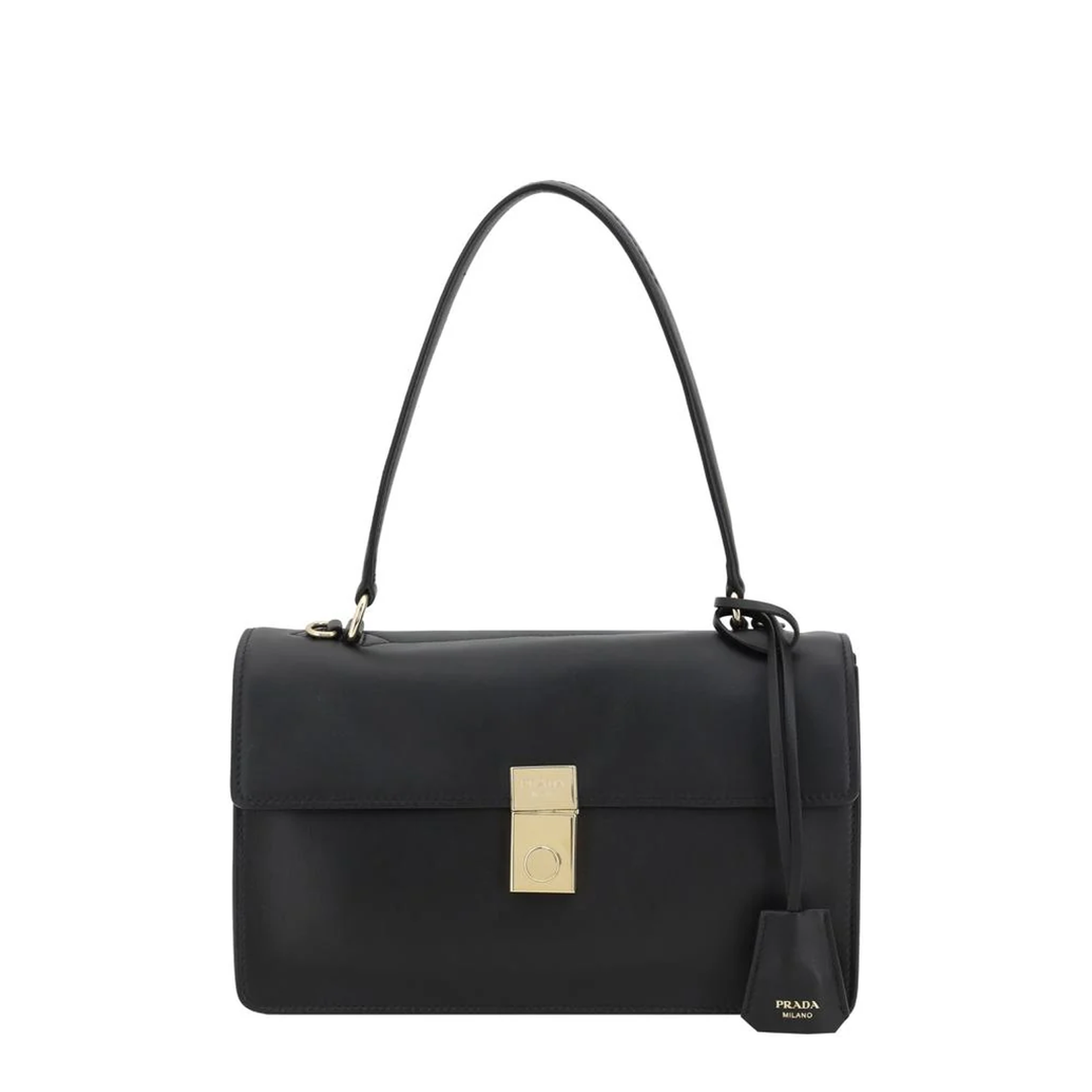 Soft Sound Medium Calfskin Shoulder Bag - Black - Image 1