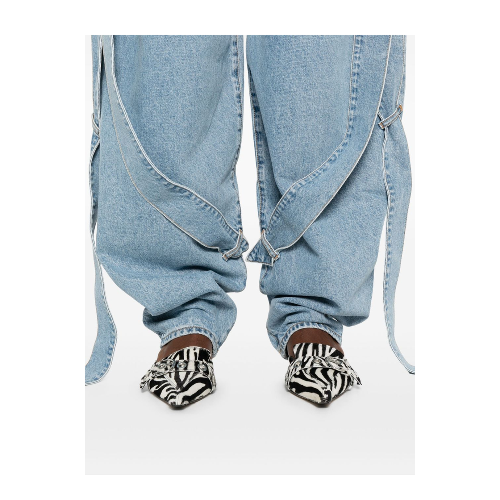 Light Blue Denim Classic Five Pockets Pants - Image 4