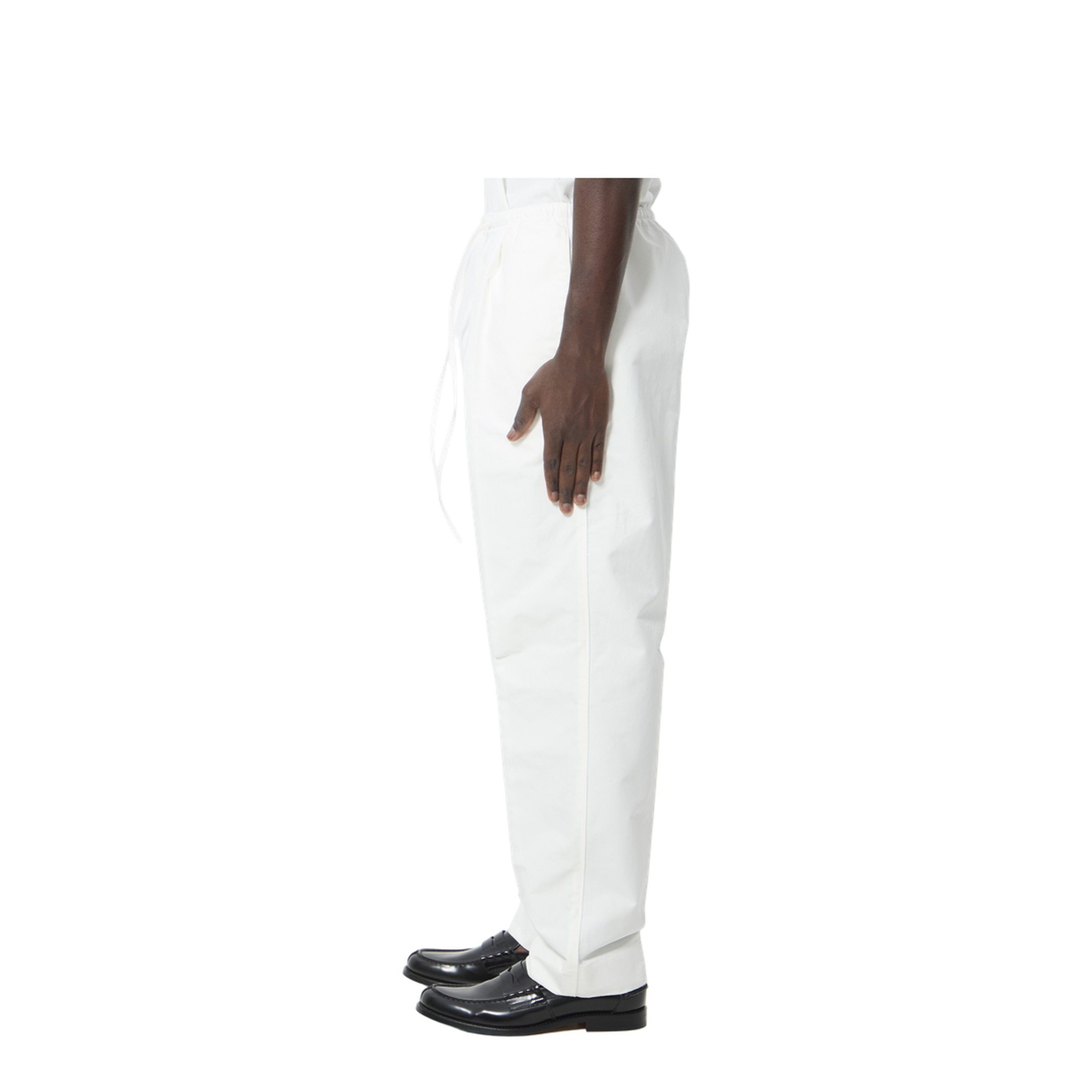 Compact Cotton Canvas Trousers - Image 3