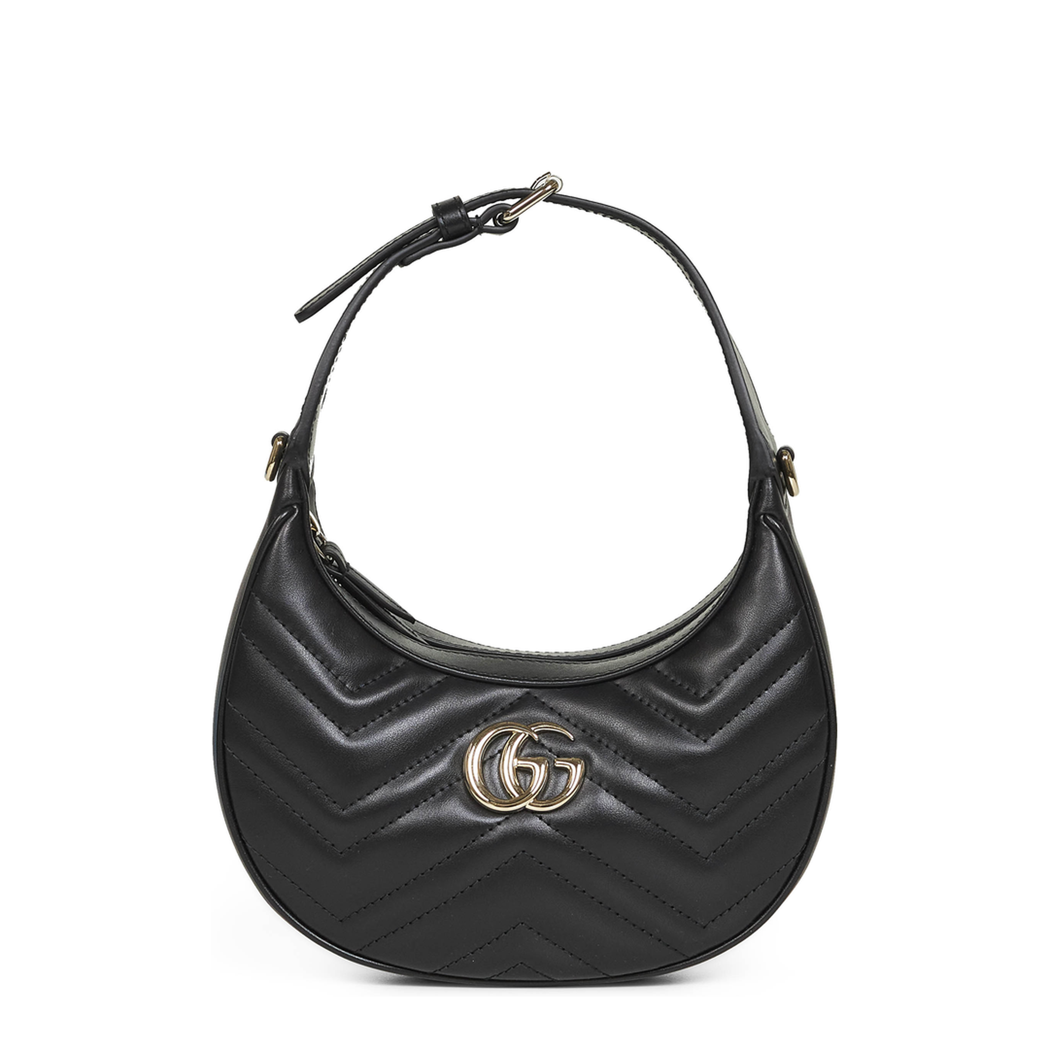 GG Marmont Small Leather Shoulder Bags - Black - Image 4