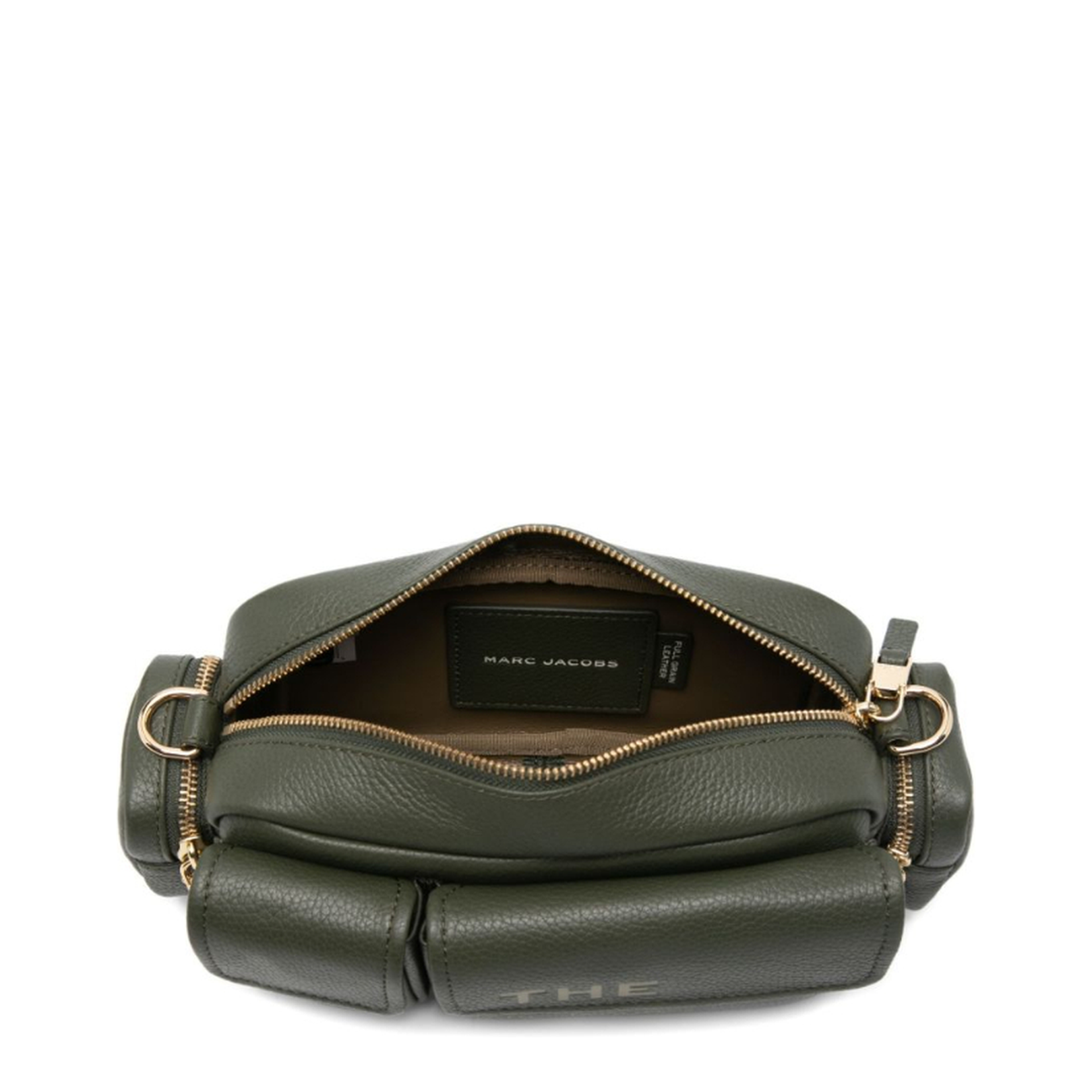 Cargo Shoulder Bag Leather Green - Image 5