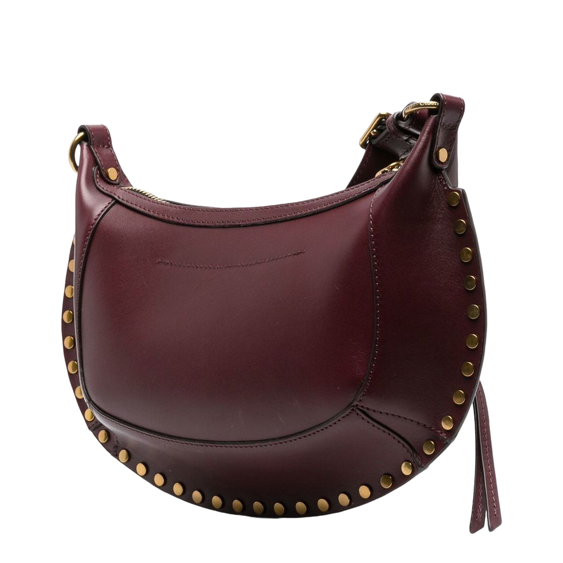 Oskan Moon Calfskin Shoulder Bag - Burgundy - Image 4