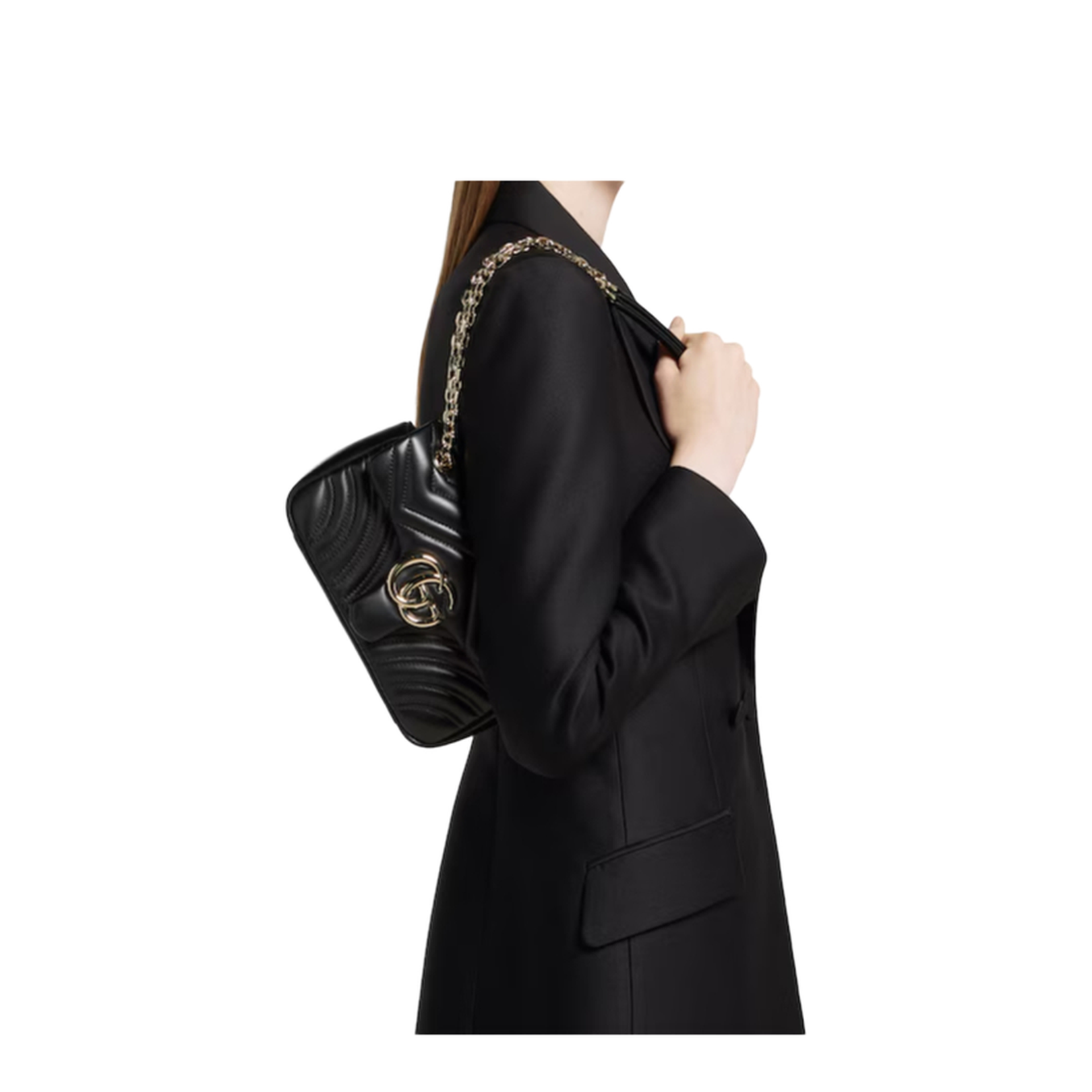 Small Shoulder Bag Black Leather - Image 5