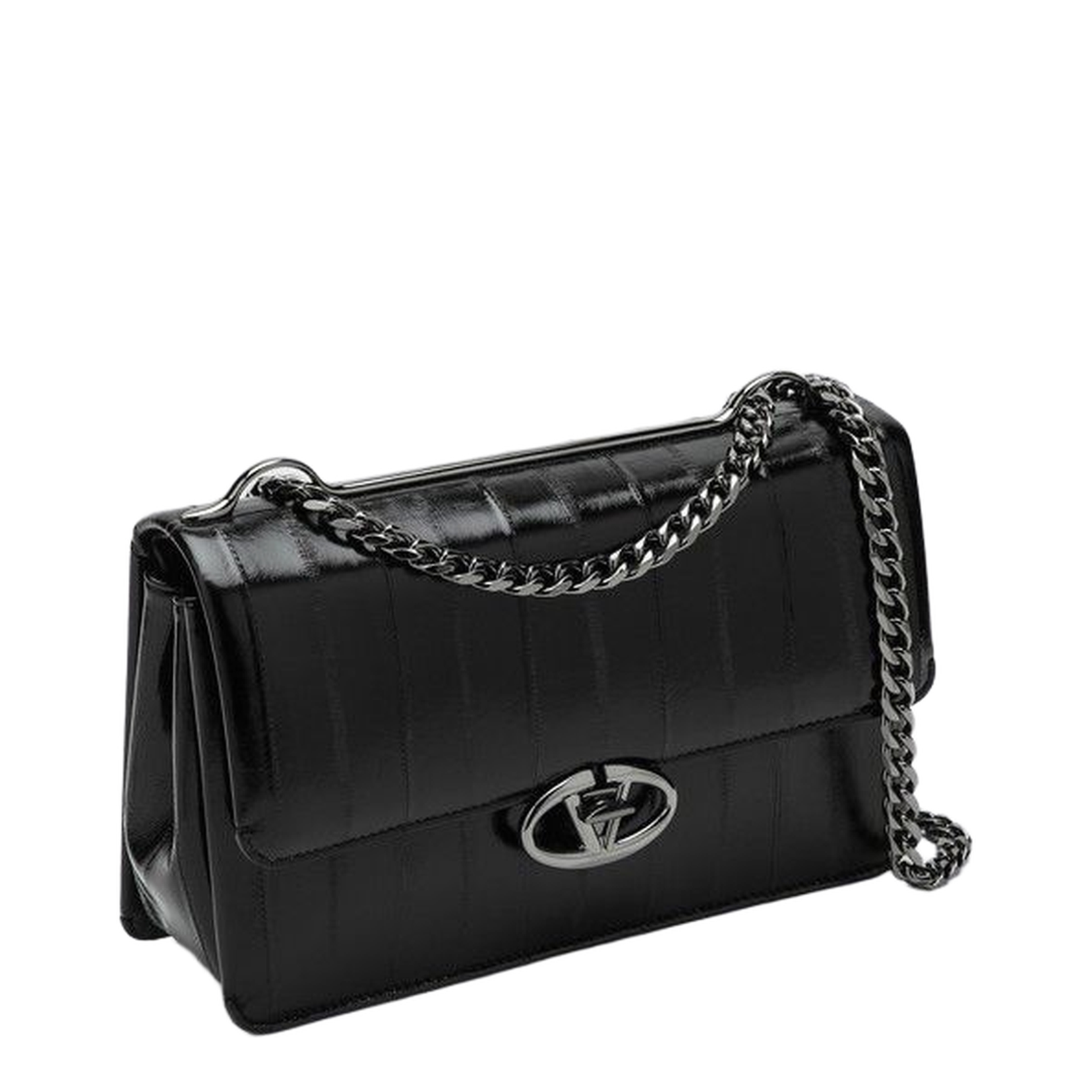 VLOGO Medium Shoulder Bag Black - Image 3