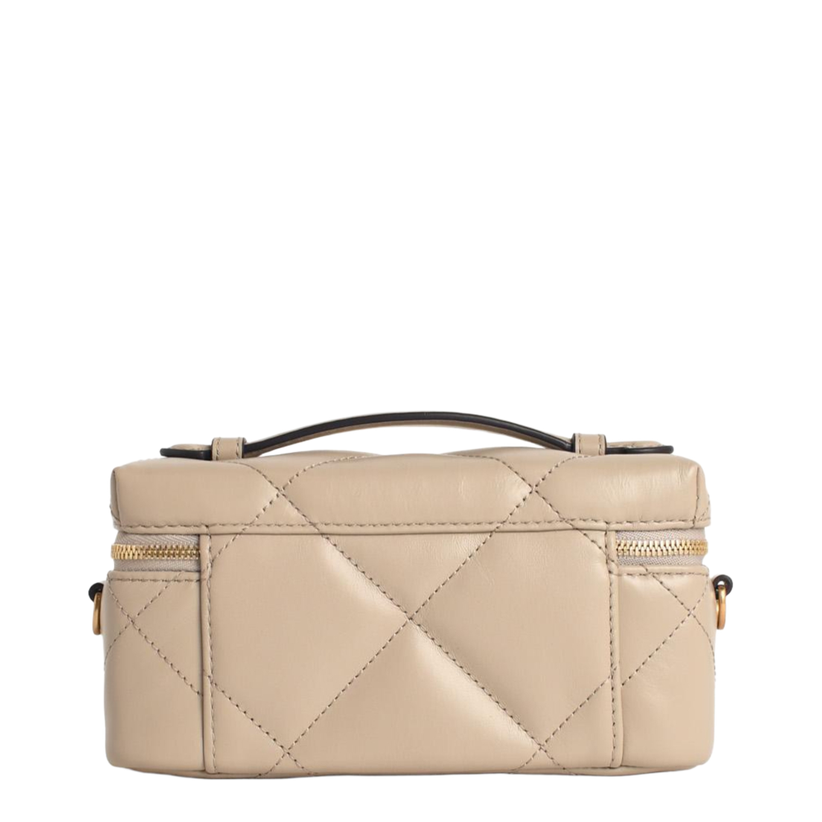 Kira Leather Beauty Case in Natural - Image 3