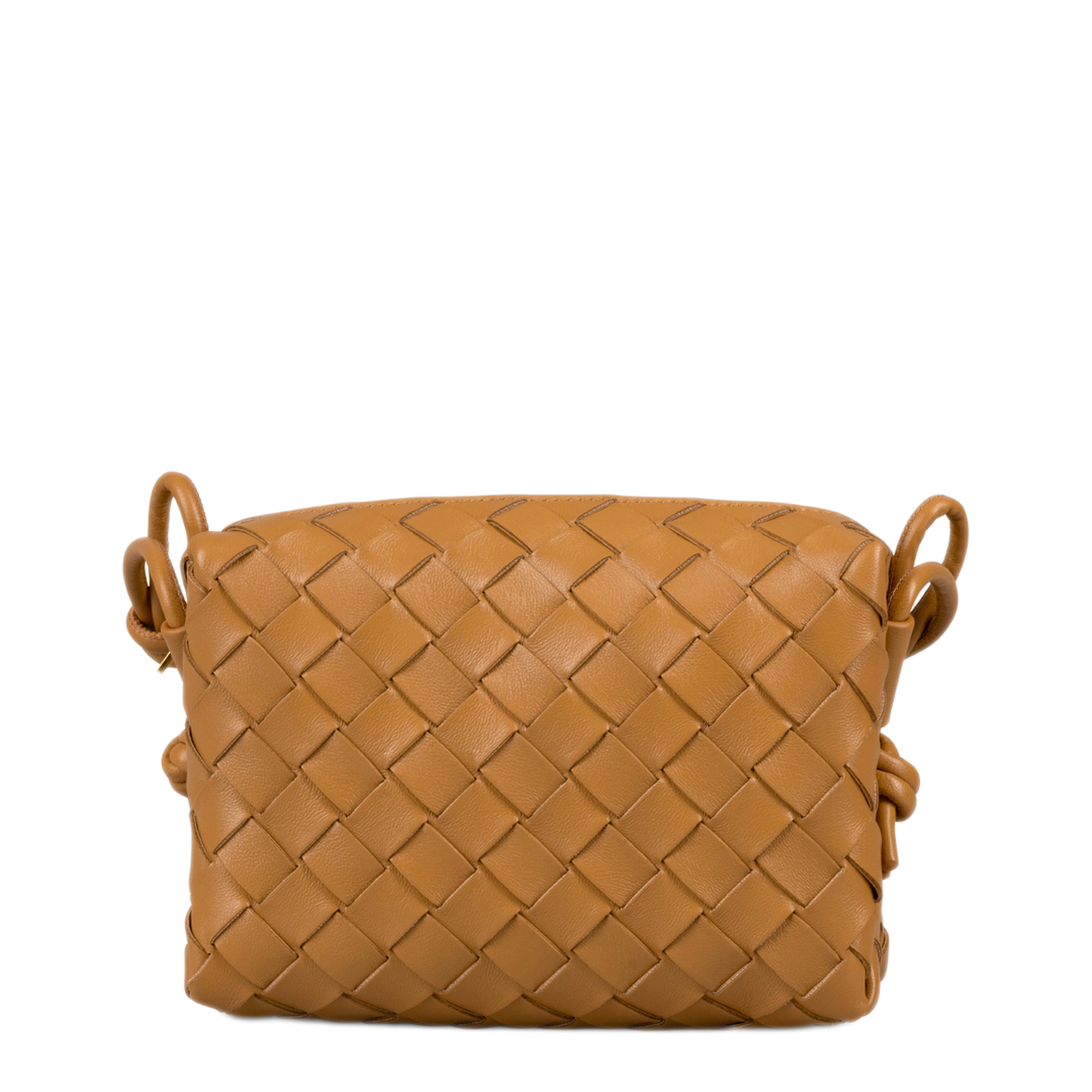 Mini Lambskin Camera Bag - Brown - Image 1