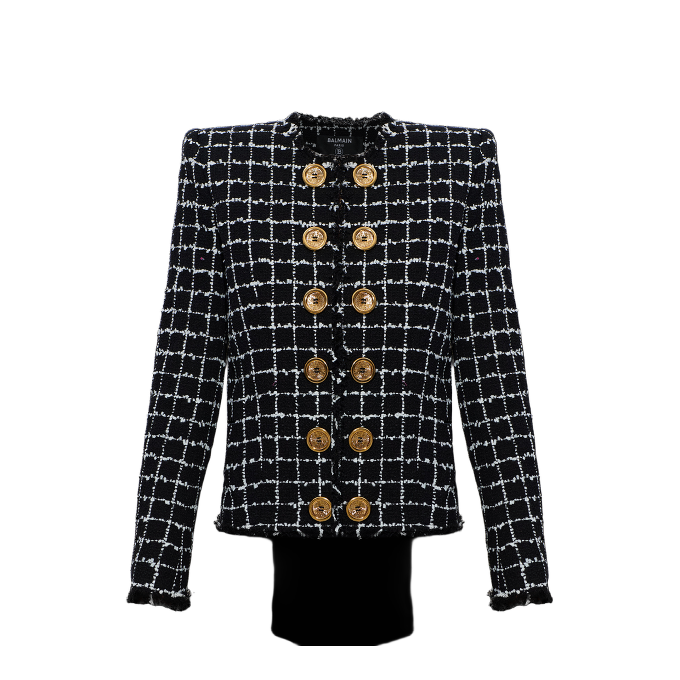 Women's Jacket Grid Pattern - Image 2